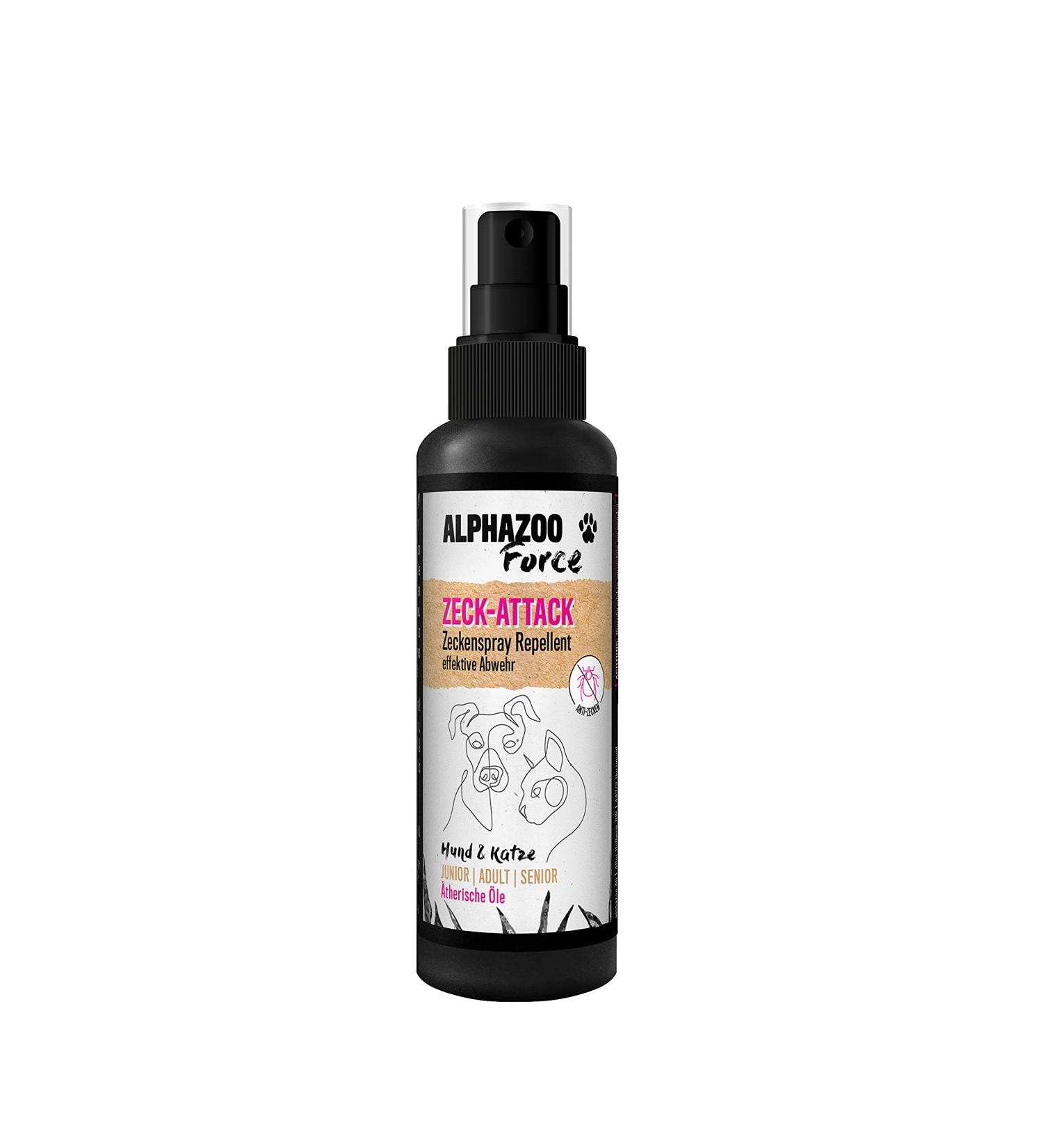 Alphazoo Zeck-Attack Anti-Tick Spray for Dogs Cats & Horses | Natural Tick Remedy with Immediate & Long-Term Protection - 100ml - Buy Online on SooperMarket.com