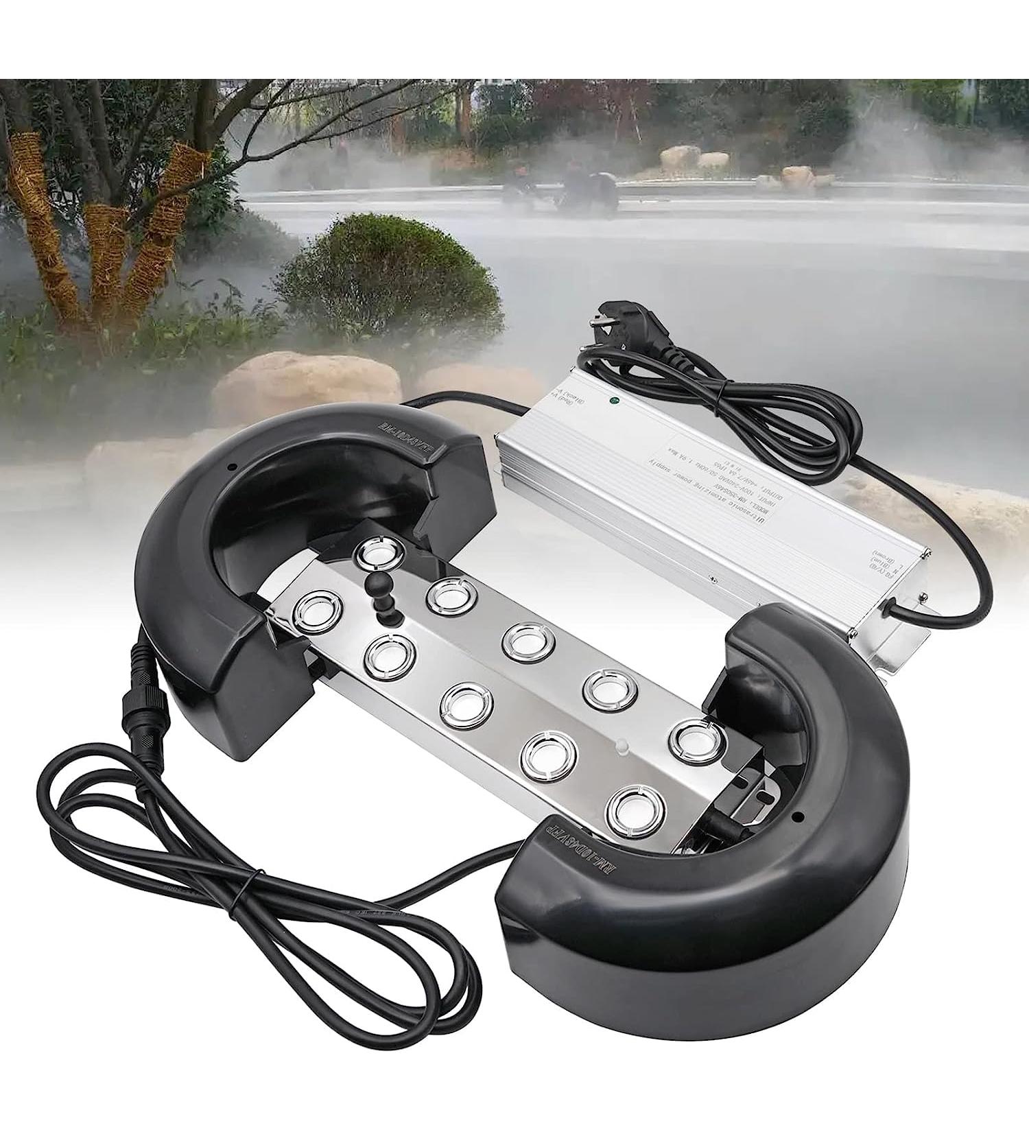 Mogoulua 10 Head Fog Maker - 7L/h Ultrasonic Fogger | 350W Waterproof Humidifier for Greenhouse Pond & Landscape Use - Buy Online on SooperMarket.com