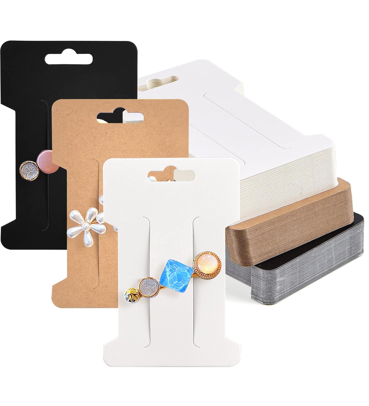 Coopay 150 Piece Hair Clip Display Cards - Multicolor Rectangular Paper Cards for Hair Accessories Organization - 4-1/4 x 2-3/4 Inches - Buy Online on SooperMarket.com