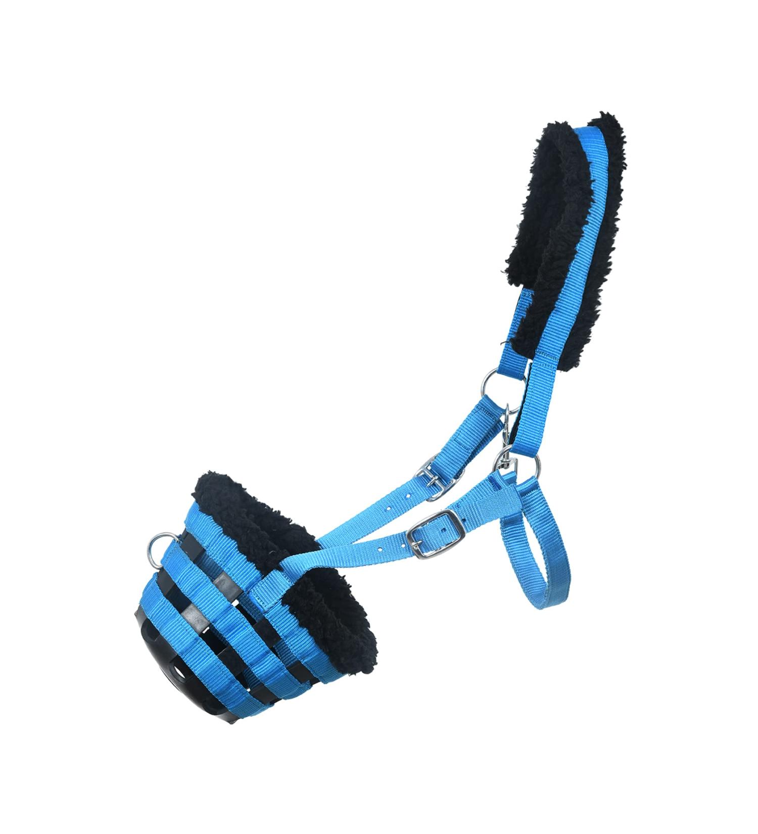 SIE Horse Pasture Muzzle Feed Bag - Full Turquoise | Durable & Comfortable Horse Muzzle | International Shipping Available - Buy Online on SooperMarket.com