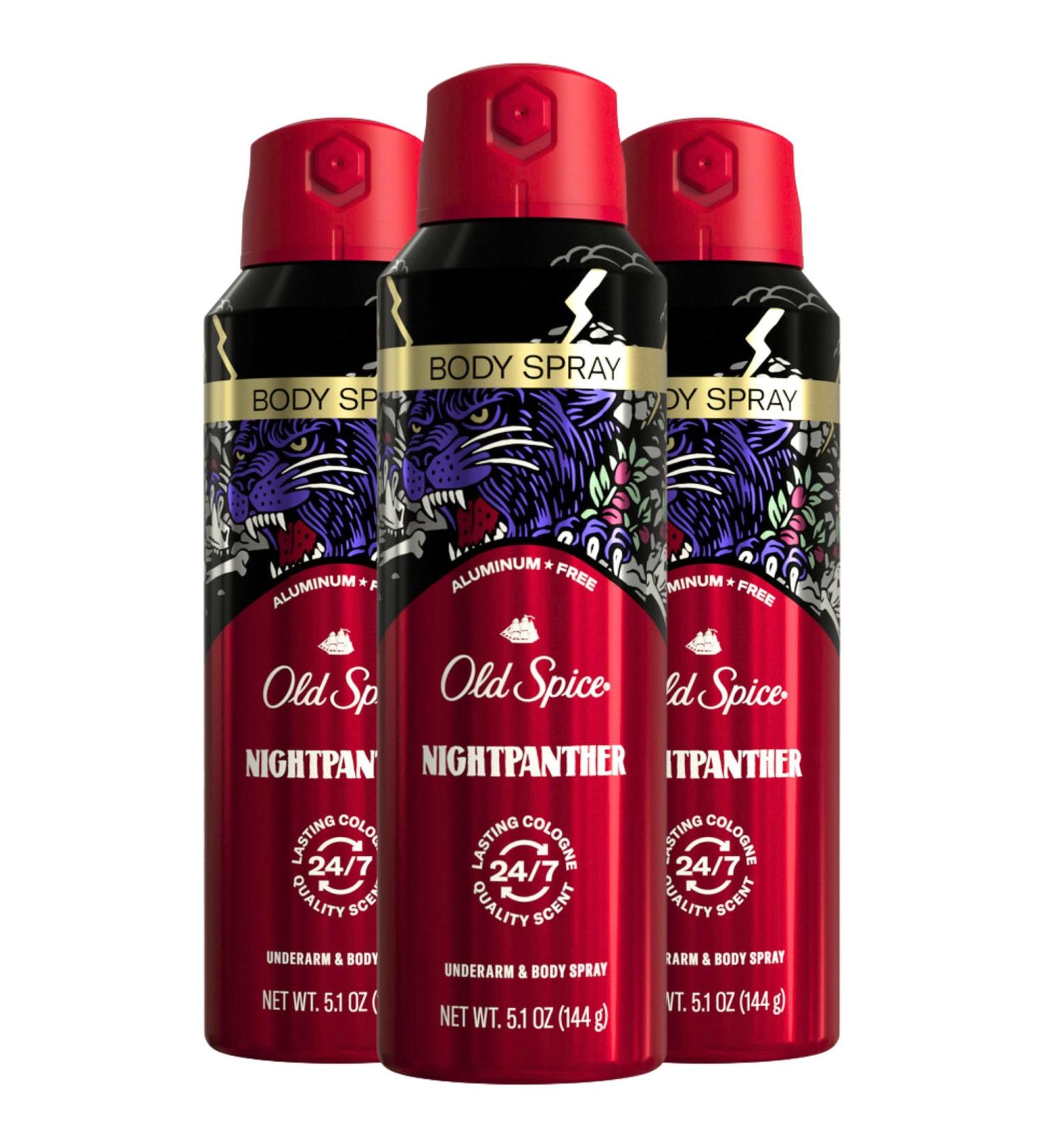 Old Spice NightPanther Body Spray for Men 5.1 Oz (Pack of 3) Nightpanther 5.1 Ounce (Pack of 3) - Buy Online on SooperMarket.com