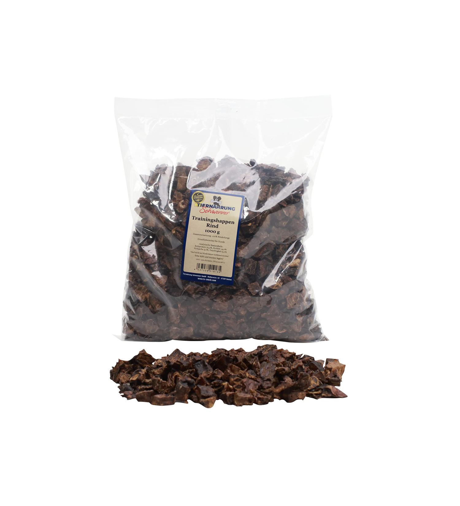 Schwenner Pet Food - Dried Training Bites for Dogs | 1000g Beef Cattle Lung Treats - Buy Online on SooperMarket.com