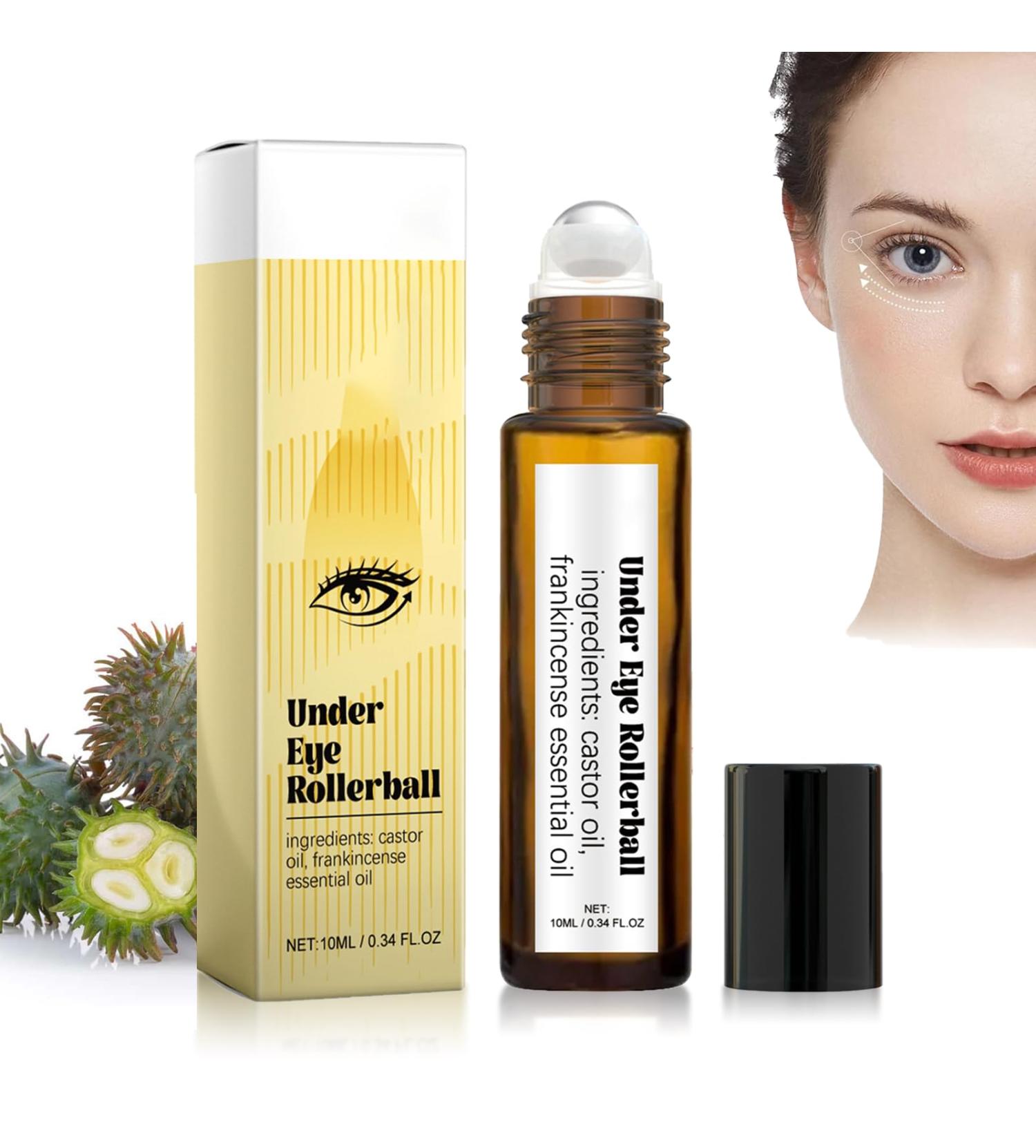 Rollerball Castor Oil & Frankincense Eye Roller | Reduce Dark Circles & Bags Under Eyes - International Shipping - Buy Online on SooperMarket.com