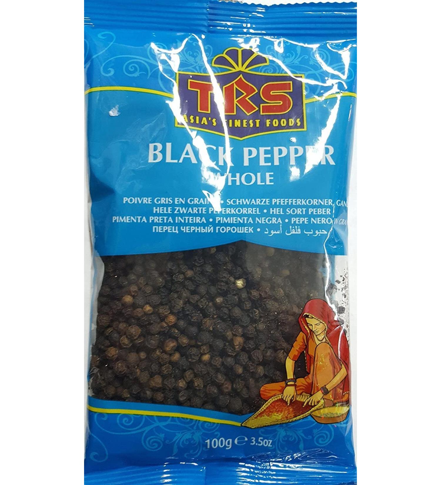 TRS Whole Black Pepper 100g Pack - Premium Black Peppercorns - Buy Online on SooperMarket.com