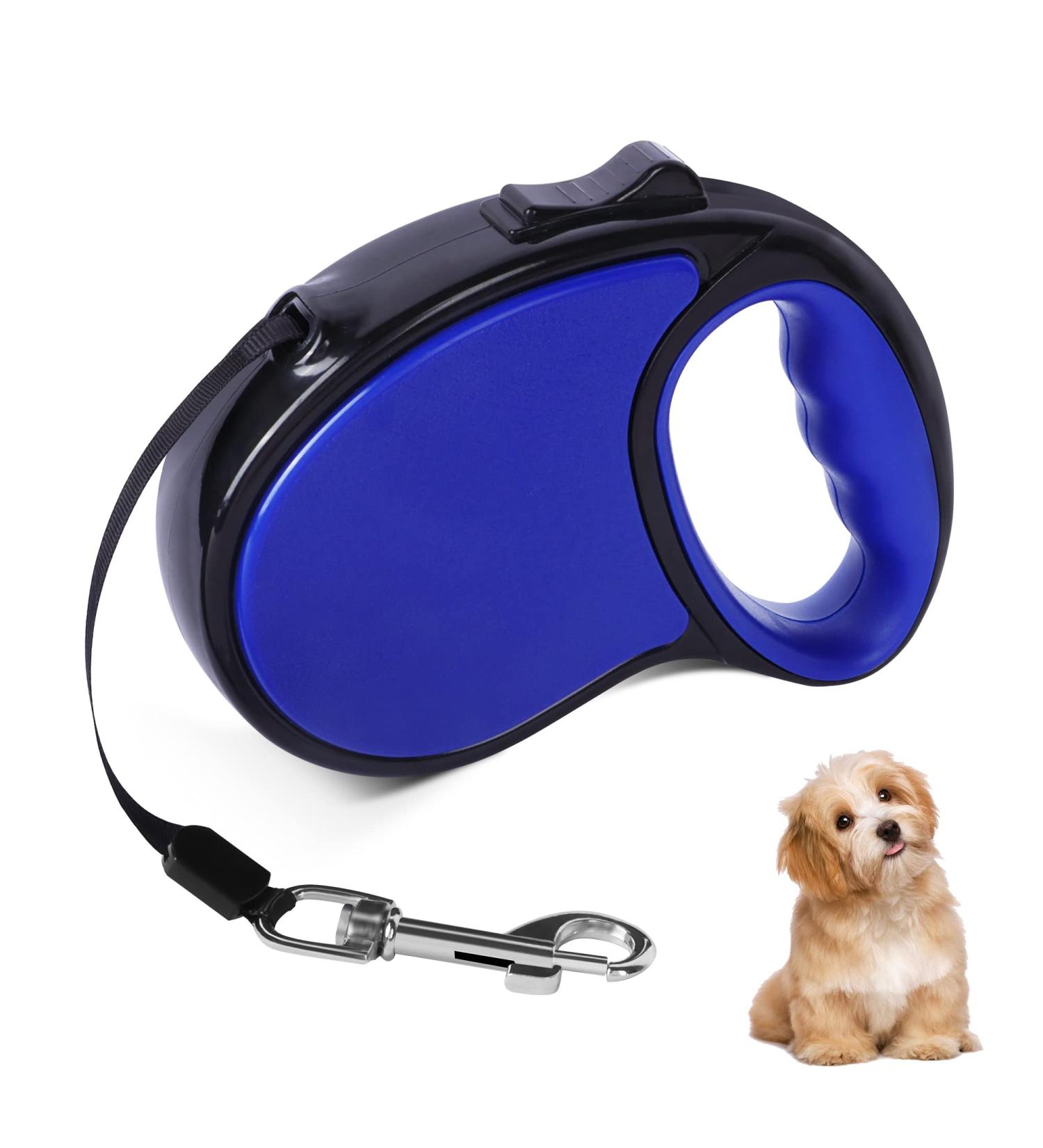Beaface Retractable Dog Lead for Small Medium Dogs Up to 20KG Retractable Dog Leads 16ft/5M Extendable Dog Leads with Anti-Slip Handle Anti-Tangled Strong Nylon Tape (Blue) - Buy Online on SooperMarket.com