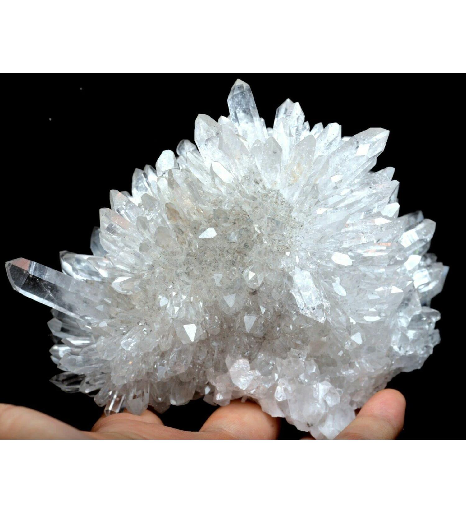 716g White Chrysanthemum-Like Quartz Specimen Full of Texture - Buy Online on SooperMarket.com