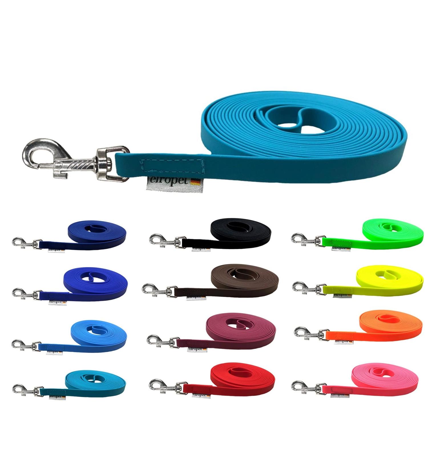 Biothane Dog Leash for Medium/Large Dogs - Drag Line 16mm Width 3m 5m 10m 15m Options Petrol Color - Buy Online on SooperMarket.com