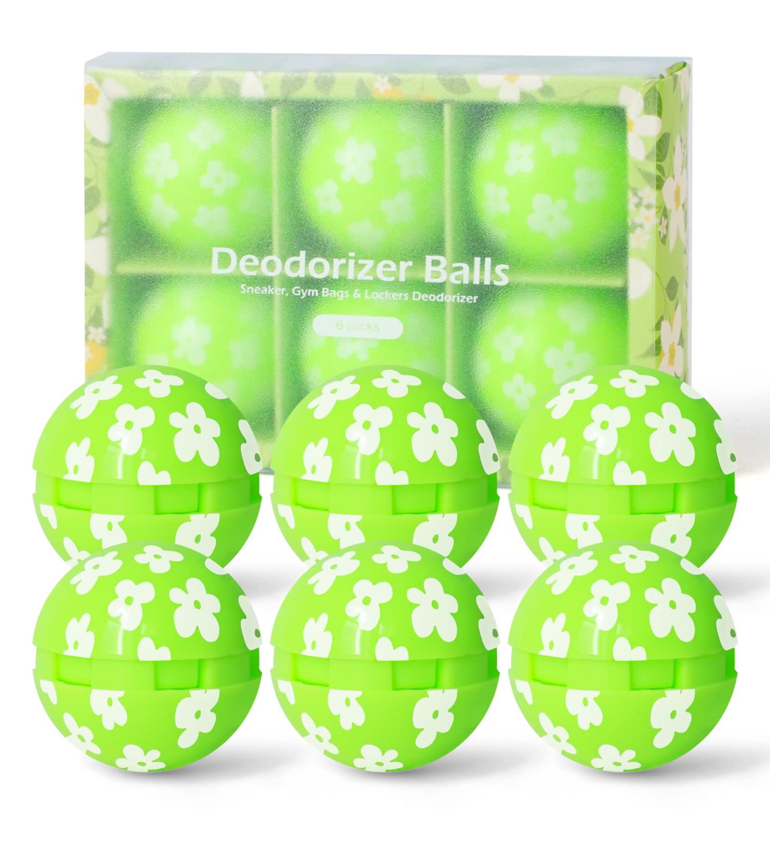 Sneaker & Shoe Deodorizer Balls - Fresh Jasmine Scent - 6 Pack - Buy Online on SooperMarket.com