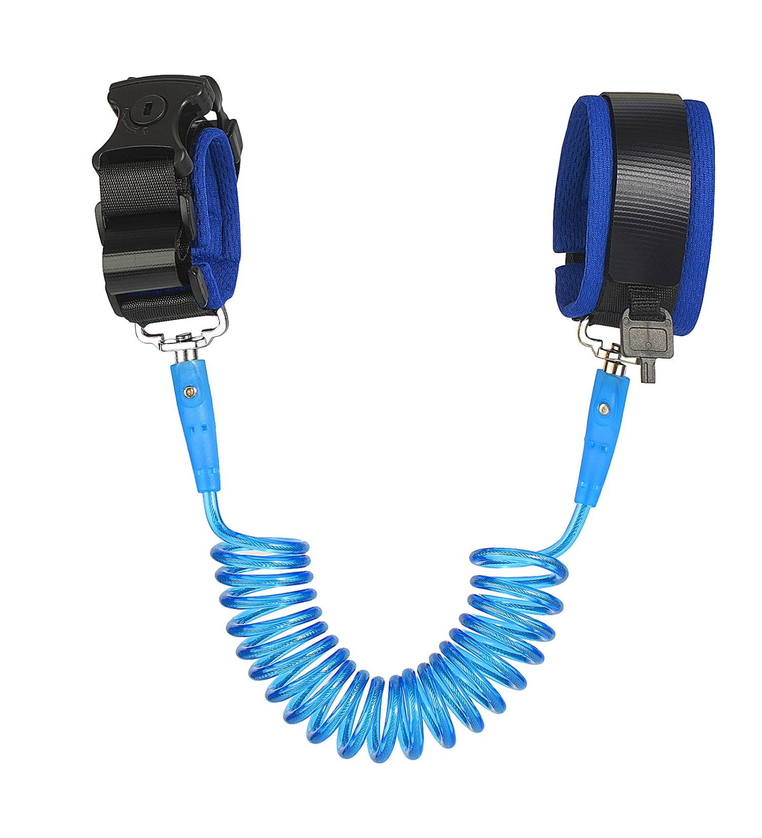 Roeoi Anti Lost Wrist Link Safety Wrist Link with Key Lock for Toddlers  Babies & Kids  Safety Harnesses & Leashes (Blue / 1.5m) 59 Inch (Pack of 1) Blue - Buy Online on SooperMarket.com