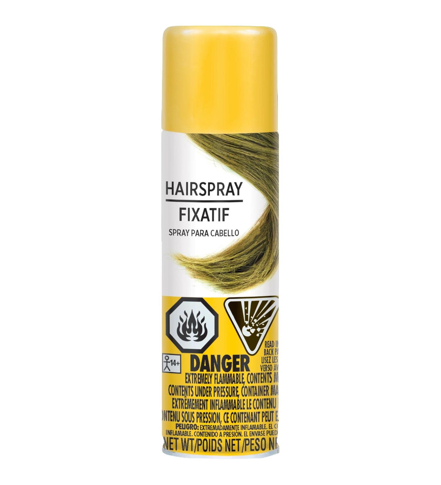 Amscan Vibrant Yellow Hair Spray Color - 3 oz. (12 Count) - Instantly Transforms Your Look Ideal for Parties & Cosplay