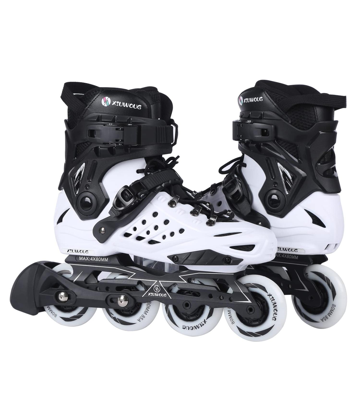 Unisex ABEC-7 Inline Skates - White Men's 11 / Women's 11.5 - 85A Wheels - Adult Fitness Skates - Buy Online on SooperMarket.com