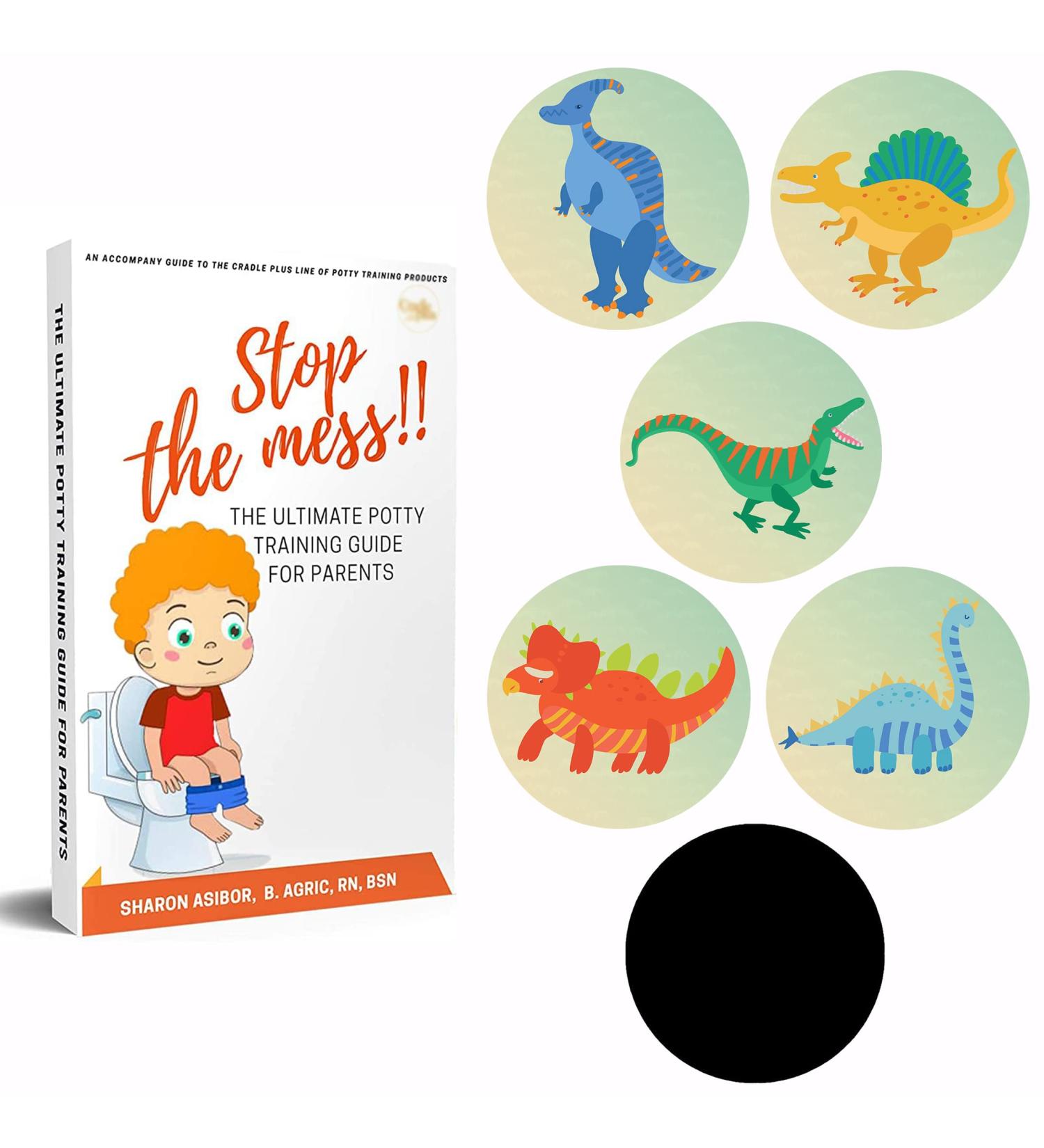 Dinosaur Potty Training Seat Magic Sticker | Color Changing Toilet Targets | 5 Pack with Free Potty e Book - Buy Online on SooperMarket.com