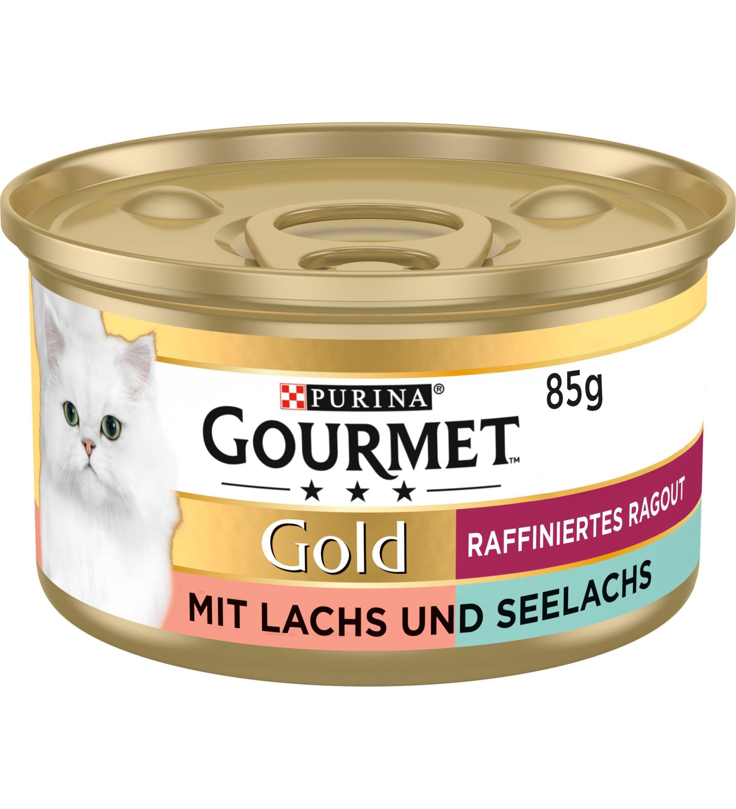 Buy Gourmet Gold Refined Ragout Duetto Wet Cat Food - Salmon & Pollock 12-Pack (12 x 85g) | Premium International Shipping - Buy Online on SooperMarket.com