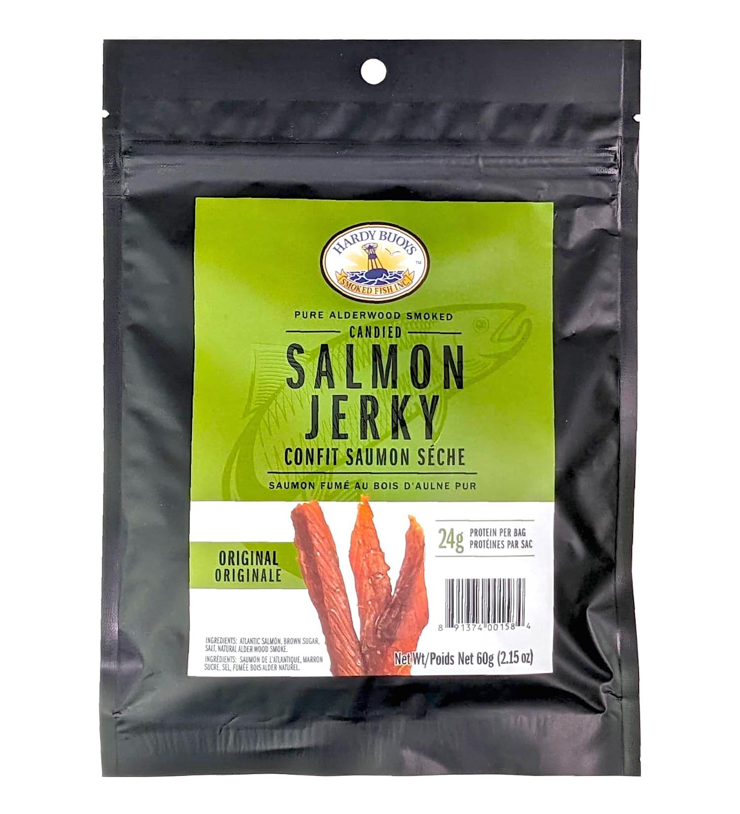 Hardy Buoys Canadian Salmon Jerky Original Zero Preservatives 60g - Buy Online on SooperMarket.com