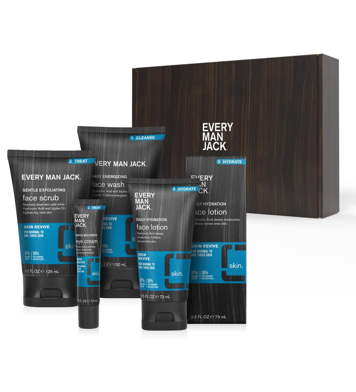 Every Man Jack Skin Revive Set: Fragrance-Free Essentials for Dry, Tired Skin - Buy Online on SooperMarket.com