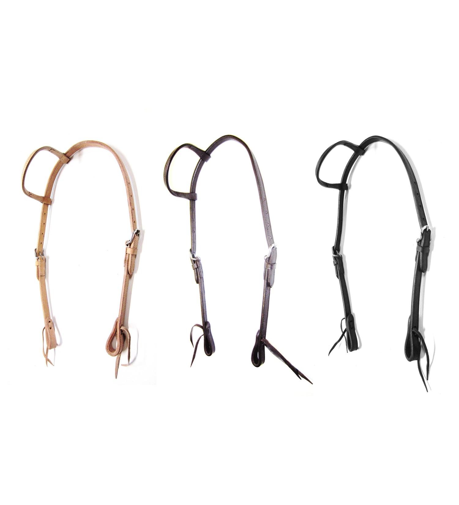 PS Horse Articles One-Ear Bridle in 3 Colors - for bitless bridles Color Natural