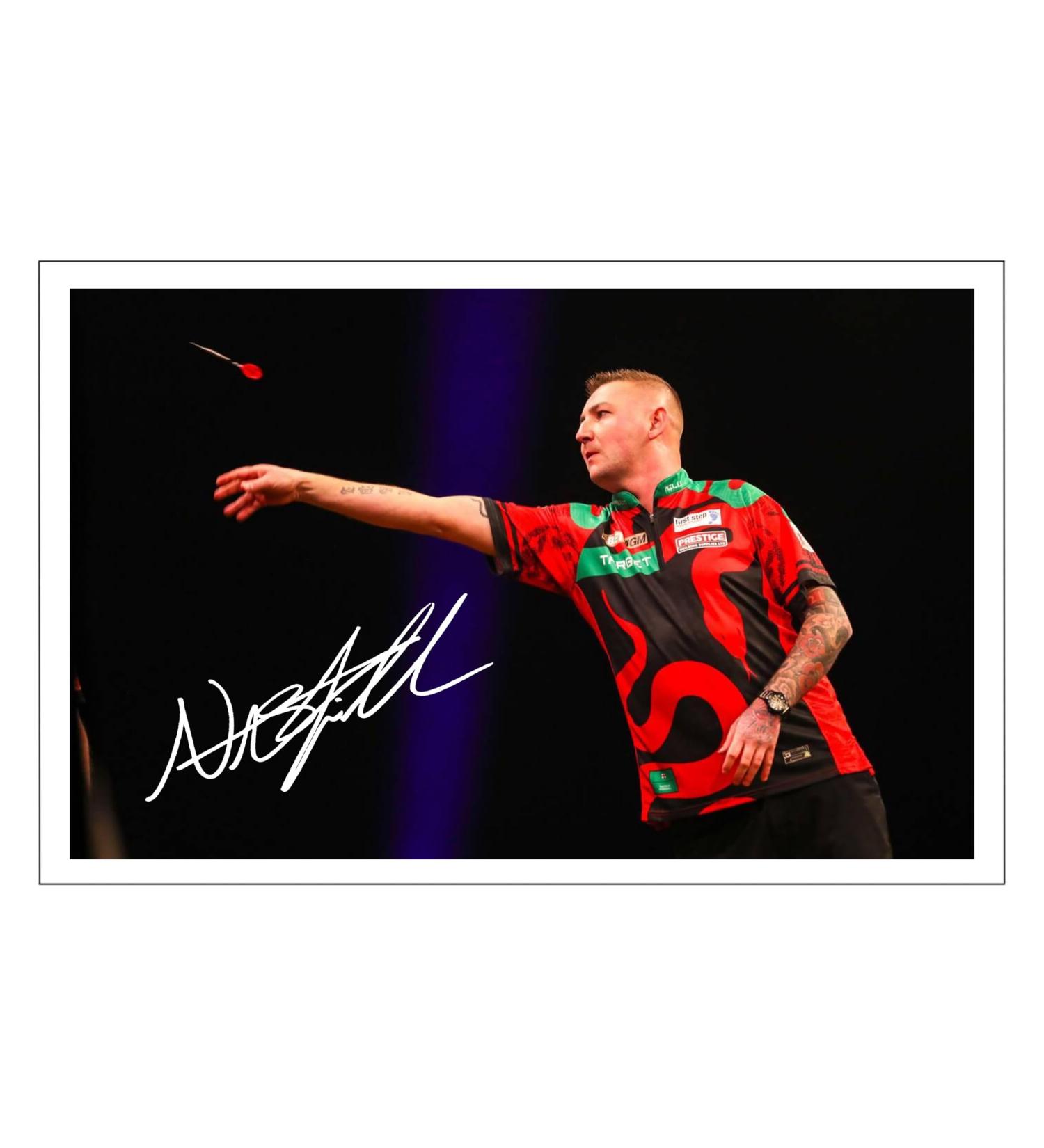 RJR PRINTS Nathan Aspinall World Darts Signed Photo 6" x 4" Pre-Printed Autograph Gift