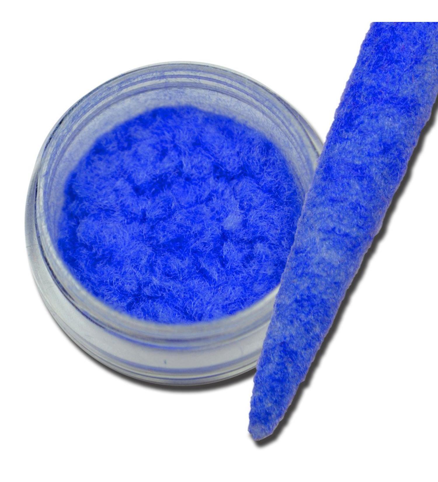 Velvet Plush Powder Pompom Look Powder Nailart Blue