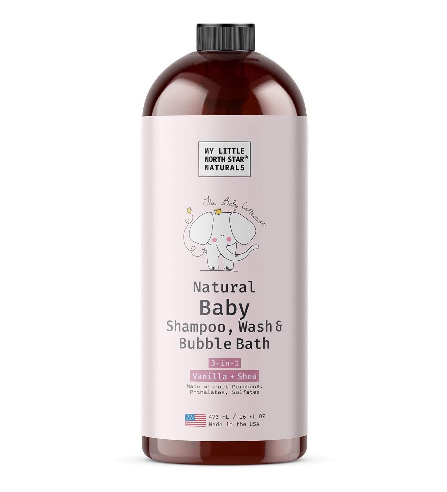 Organic Vanilla Shea Baby Shampoo & Wash - Gentle 2-in-1 Soap for Sensitive Skin | My Little North Star - Buy Online on SooperMarket.com