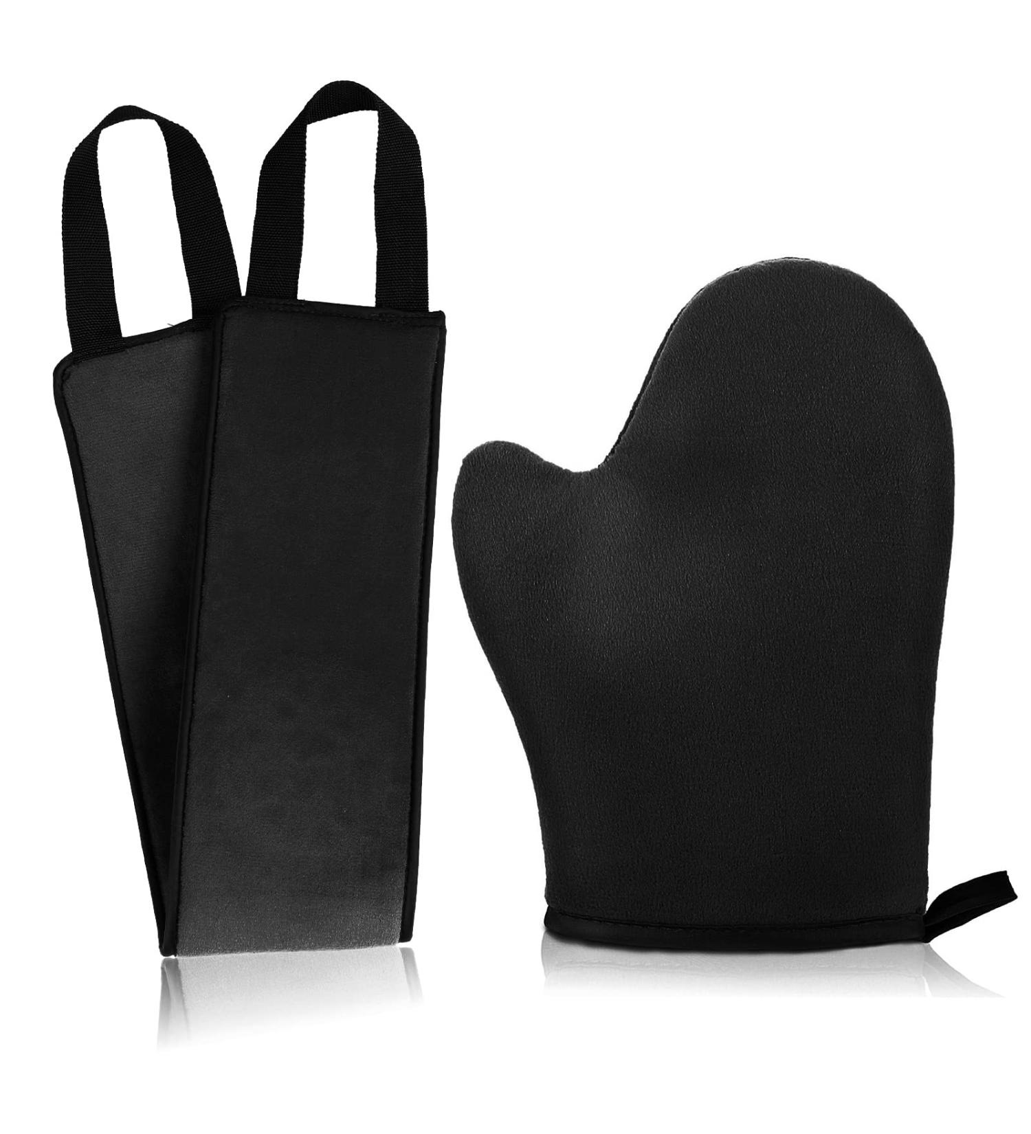 WLLHYF Self Tanning Mitt Applicator Kit - Ultra Soft Streak Free Glove for Back, Face & Body - Reusable Lotion Applicator for Fake Tan - Black - Buy Online on SooperMarket.com