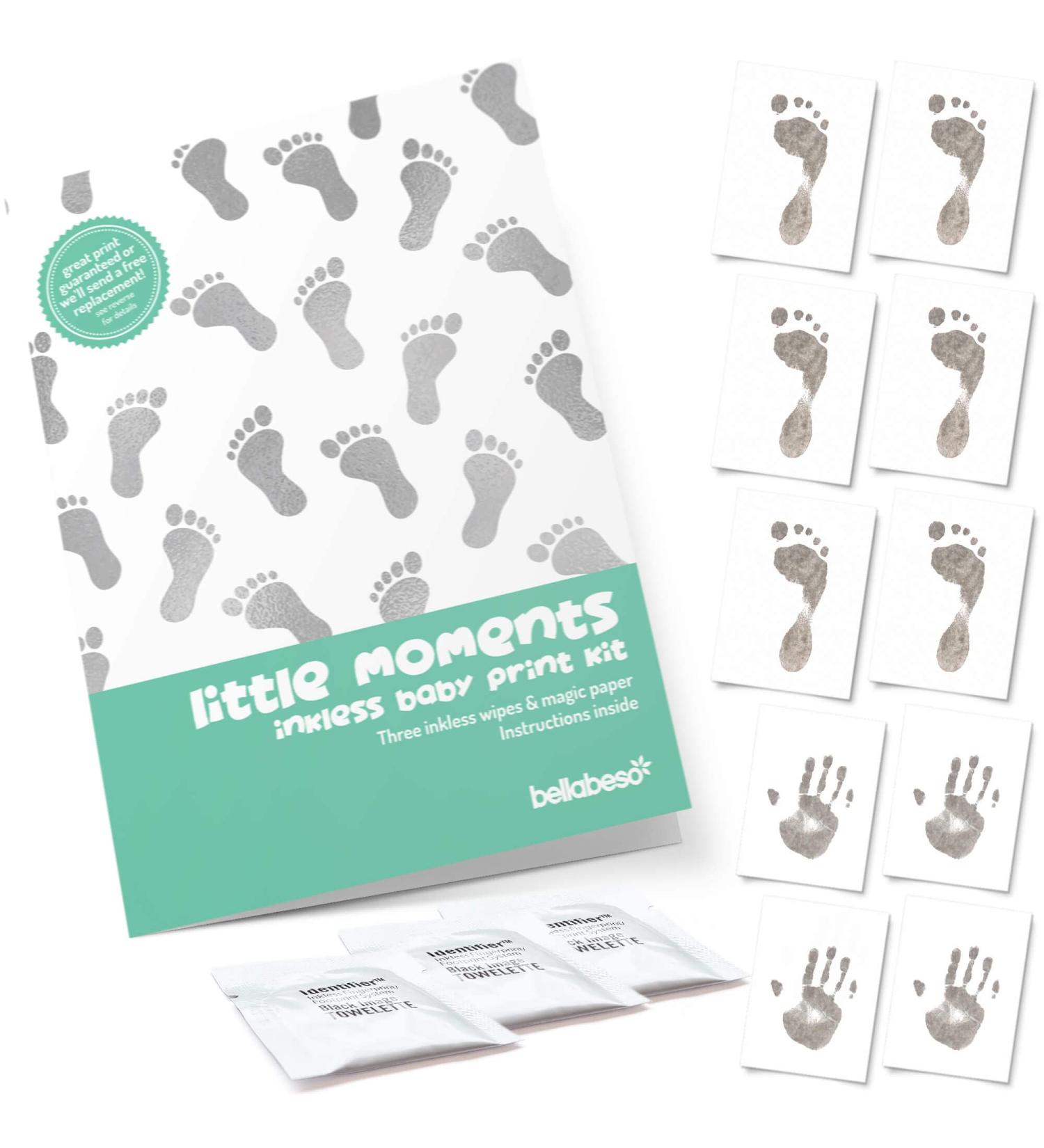 Inkless Baby Hand and Foot Print Kit - Includes 10 Sheets & 3 Towelettes - Perfect for Framing - Buy Online on SooperMarket.com