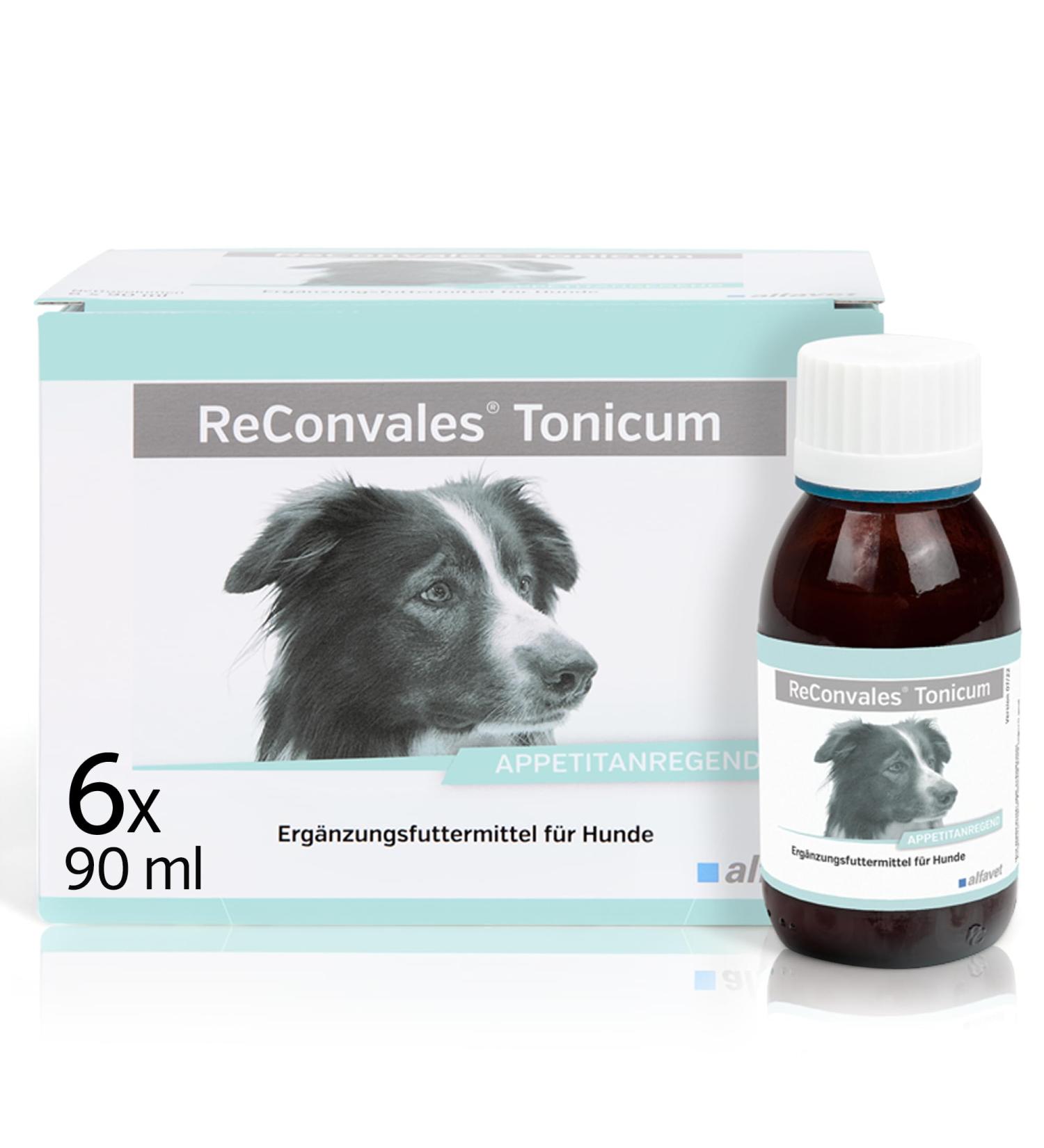 Alfavet Reconvales Tonicum for Dogs | Appetizing Supplementary Feed for Convalescence & Weight Gain | 6 x 90 ml Bottles - International Shipping Available - Buy Online on SooperMarket.com