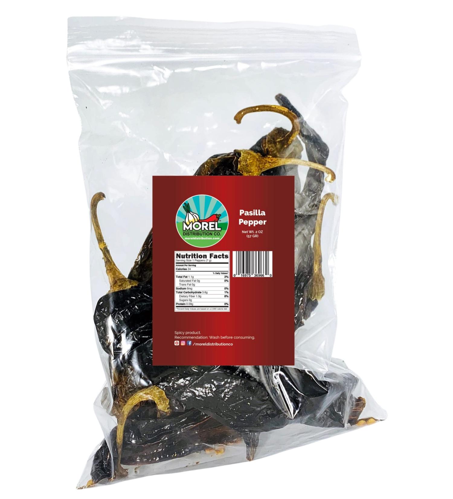 Chile Pasilla Pepper (Pasilla Negro) // Weights: 57 GR 170 GR 340 GR 510 GR 822 GR (57 GR) - Buy Online on SooperMarket.com