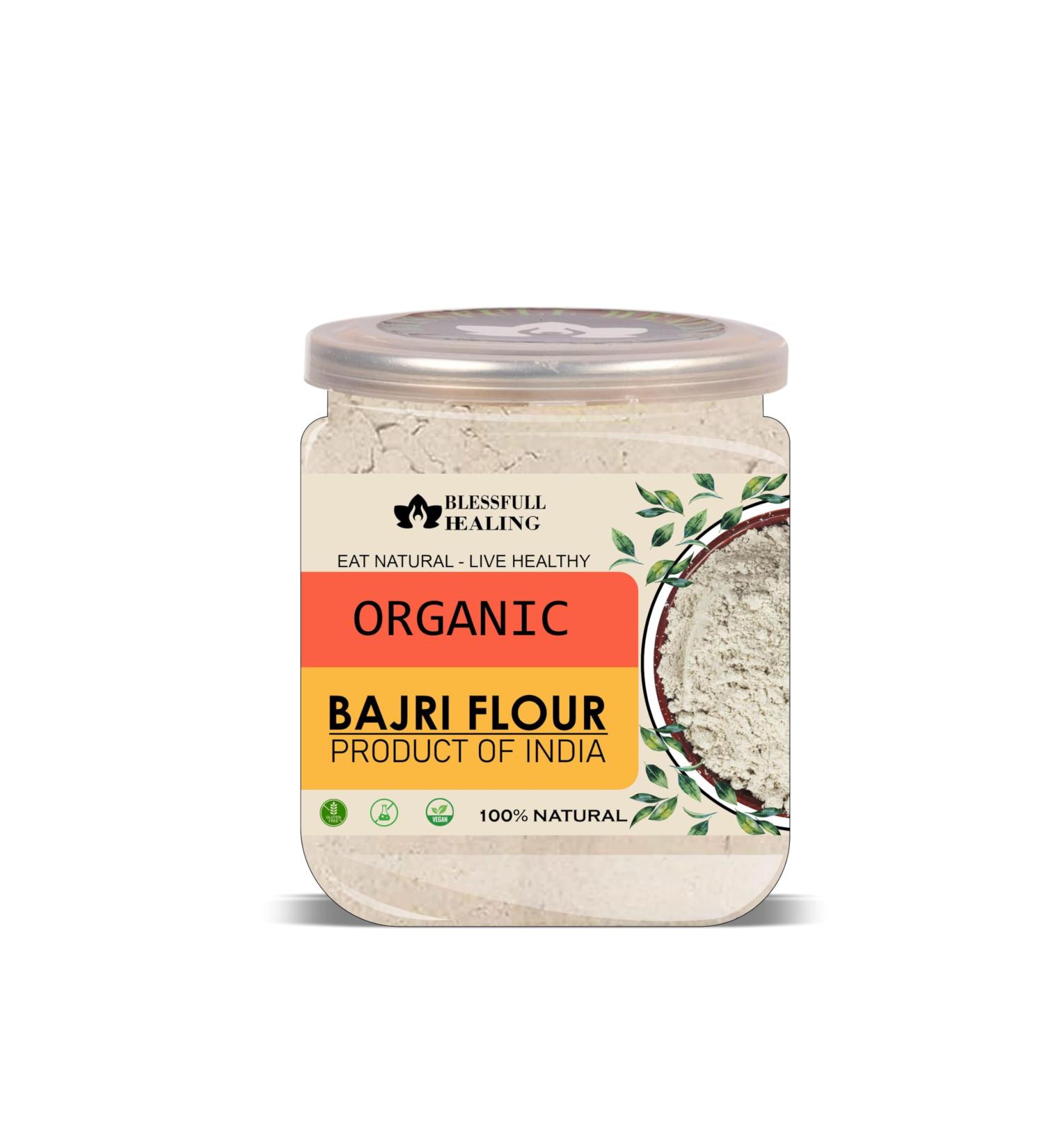 Blessfull Healing Organice BAJRI Flour 1 lb (453 Gram) - Buy Online on SooperMarket.com