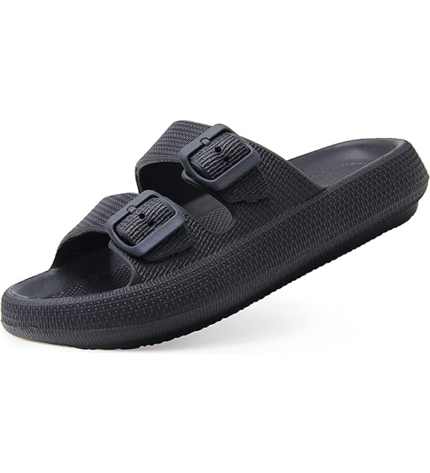 Weweya Pillow Slippers - Double Buckle Adjustable Slides - Unisex EVA Flat Sandals - Buy Online on SooperMarket.com