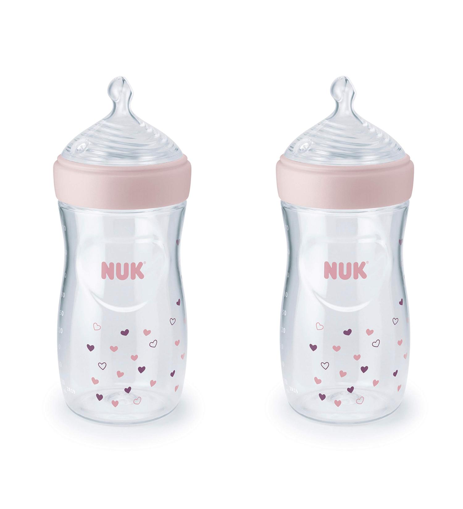 NUK Simply Natural Baby Bottle 9 oz (2-Pack) | Ideal for 1+ Months - Buy Online on SooperMarket.com