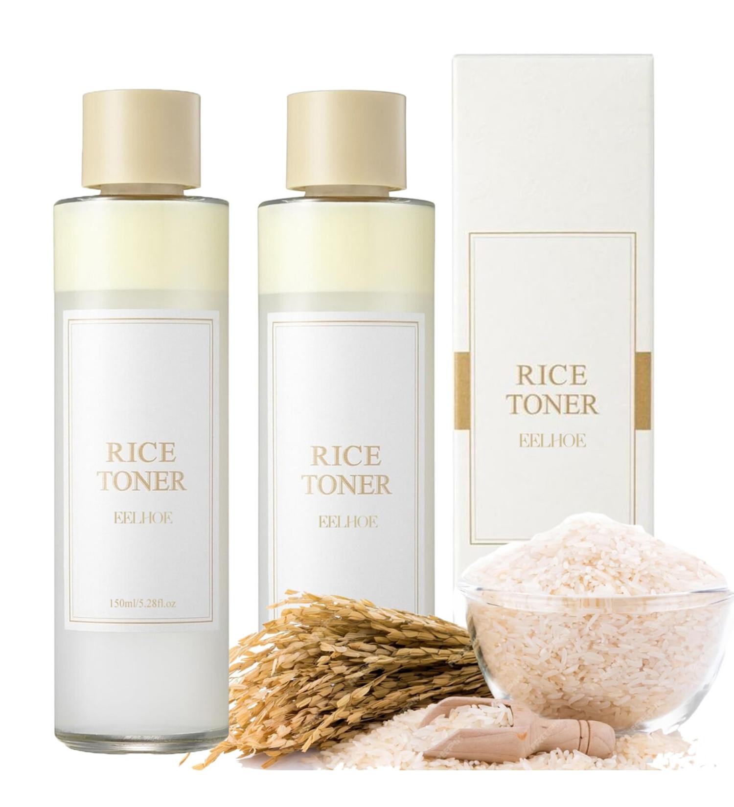 Rice Toner Set - 2PC Natural Face Toner for Pores, Moisturizing & Exfoliating - 150ML Niacinamide Facial Toner - Buy Online on SooperMarket.com