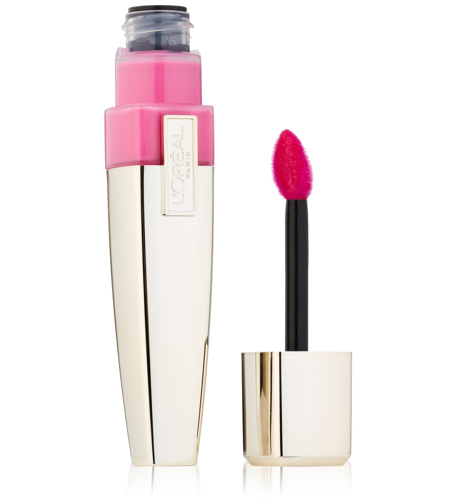 L'Oreal Paris Colour Caresse Wet Shine Lip Stain Pink Rebellion 0.21 oz - Long-Lasting Lip Color - Buy Online on SooperMarket.com