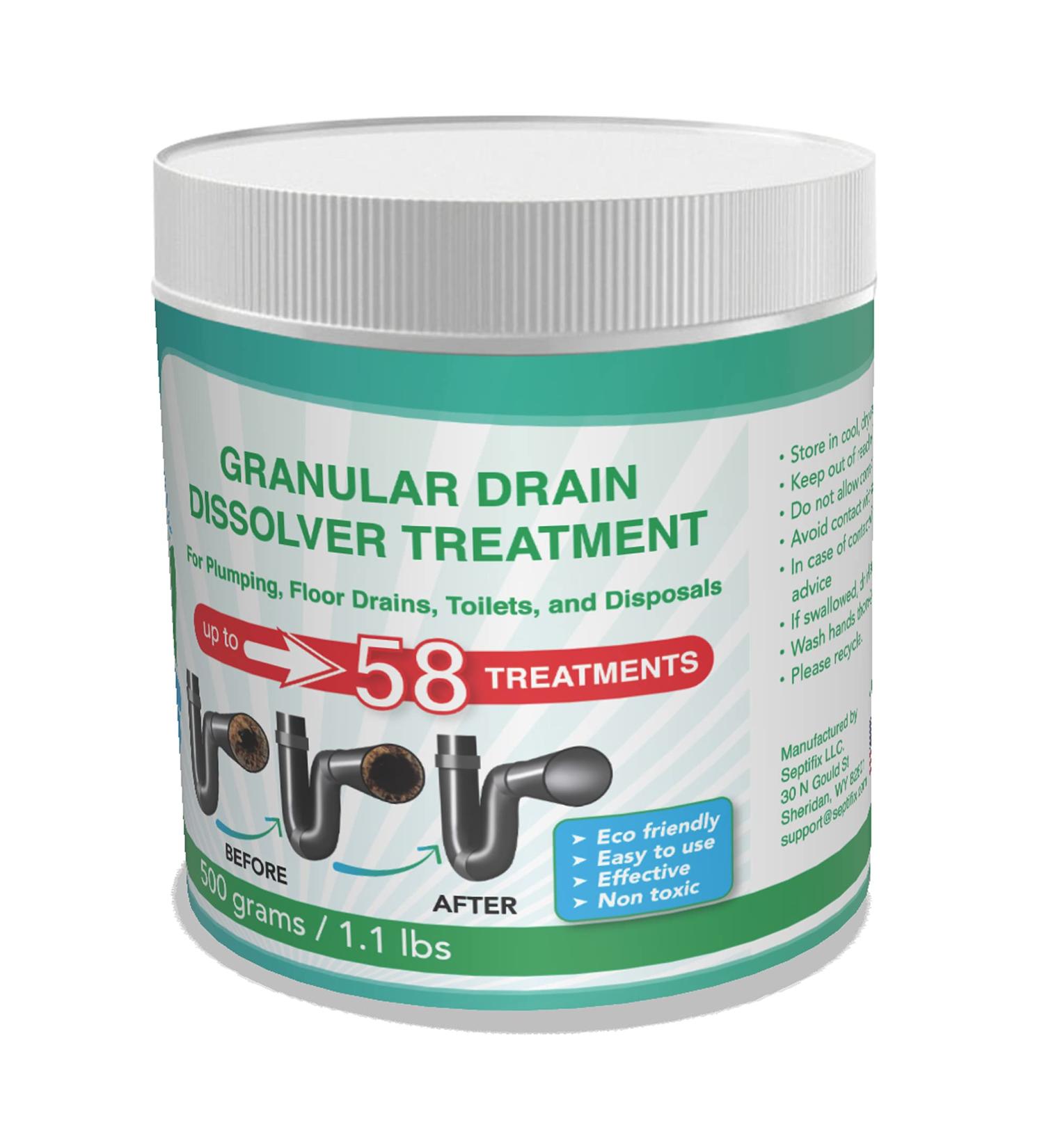 100% Natural Granular Drain Dissolver Treatment for Septic Tank Owners | Live Bacteria Powder - Clog Remover Cleaner & Opener - Buy Online on SooperMarket.com