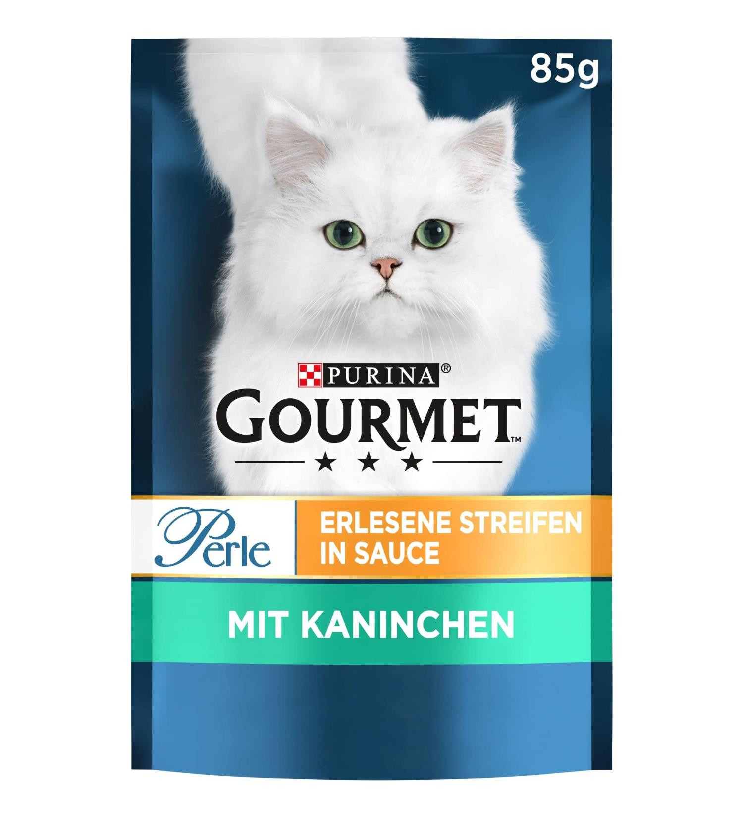 PURINA GOURMET Perle Selected Strips Wet Cat Food with Rabbit - 24-Pack (85g each) | Premium International Shipping - Buy Online on SooperMarket.com
