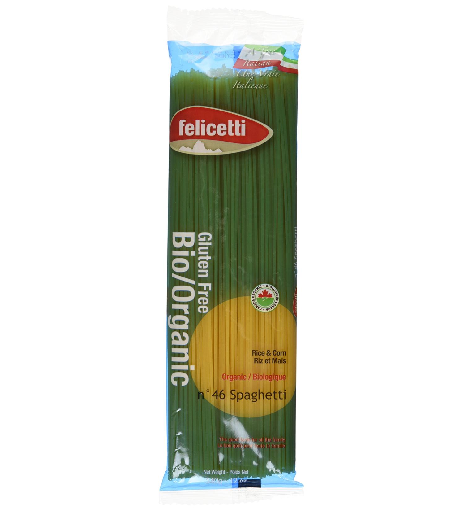 Felicetti Organic Rice and Corn Pasta-Spaghetti 340Gm 12-Count - Buy Online on SooperMarket.com