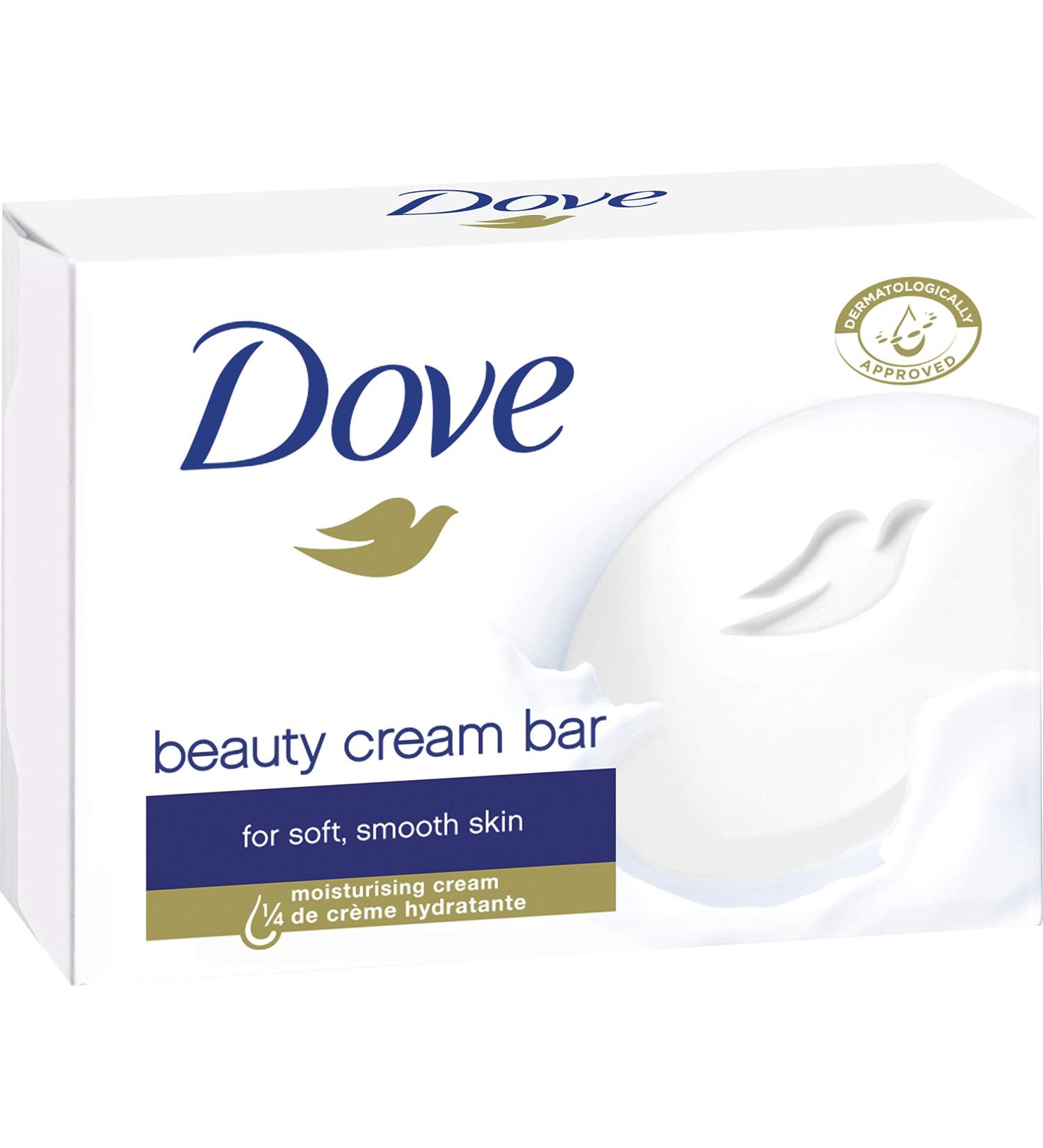 Dove White Moisturizing Cream Beauty Bar - 3.5 oz | Hydrating Gentle Cleanser - Buy Online on SooperMarket.com