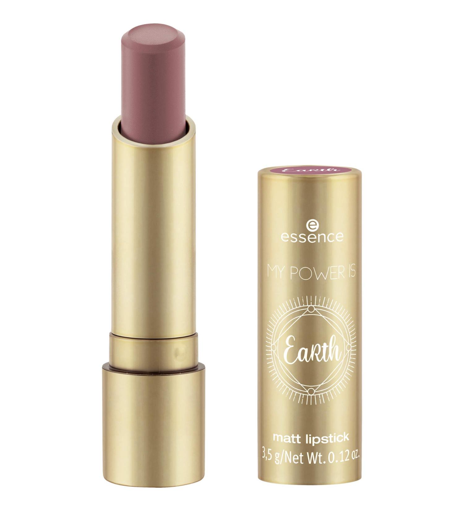 Essence MY POWER IS EaRth Matt Lipstick No. 02 Down-To-Earth - Brown (3.5g) | Shop Internationally for Vegan Beauty - Buy Online on SooperMarket.com