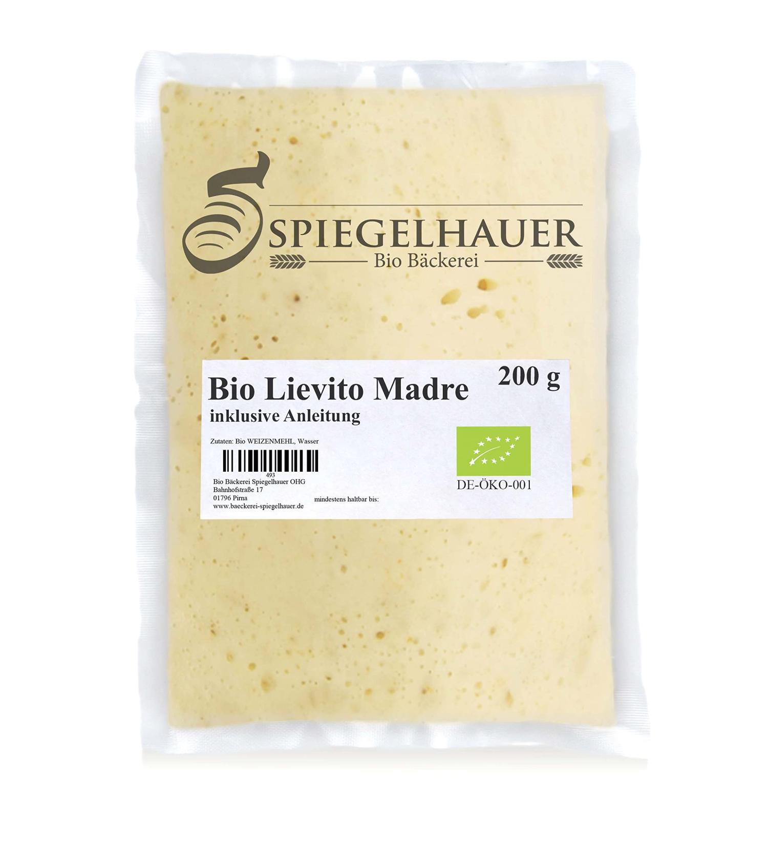 Bakery Spiegelhauer Bio Lievito Madre 200g - Fresh Organic Wheat Sourdough for Bread Rolls Pizza & Ciabatta - Yeast-Free Baking Solutions - Buy Online on SooperMarket.com