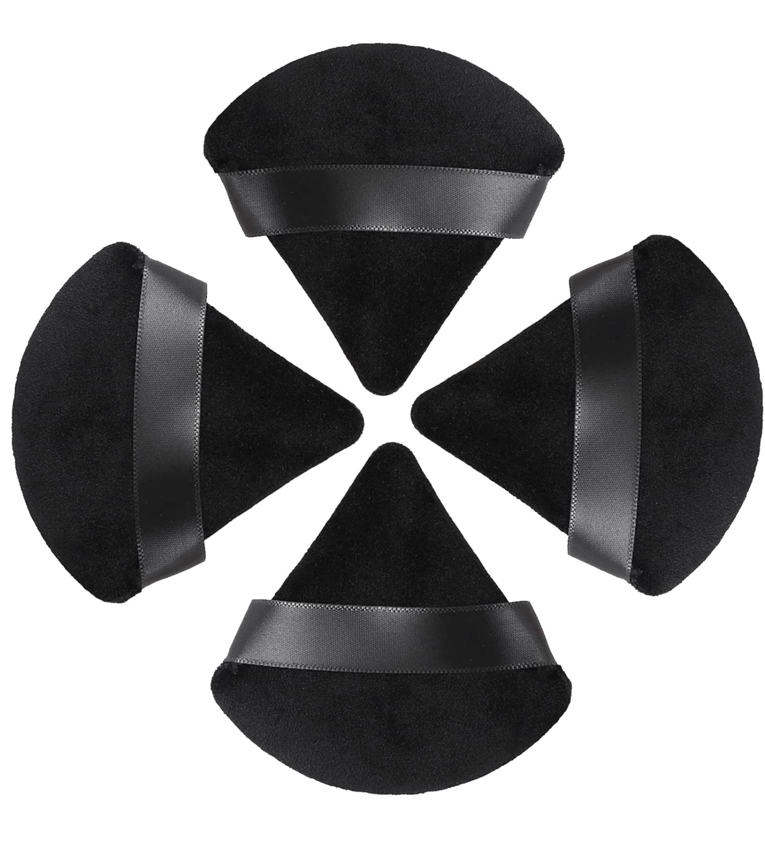 HEYMKGO 4 pcs Triangle Powder Puffs for Pressed Powder Velvet Setting Makeup - Reusable Dual-use Face Puff - Buy Online on SooperMarket.com