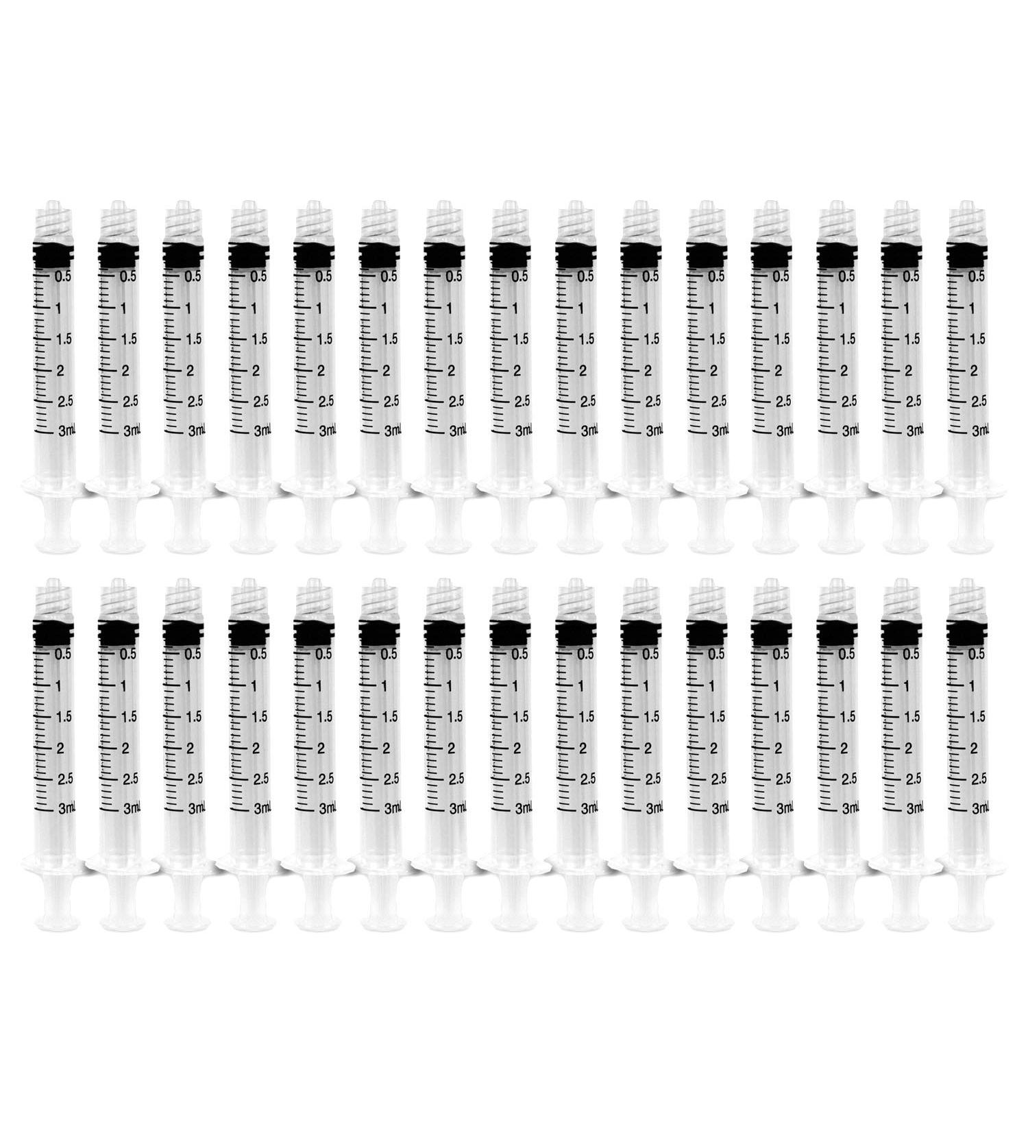 3ml Sterile Syringe with Luer Lock Tip - No Needle - Individually Sealed - 30 Count - Ideal for Medicine Feeding Tubes and Home Care - Buy Online on SooperMarket.com