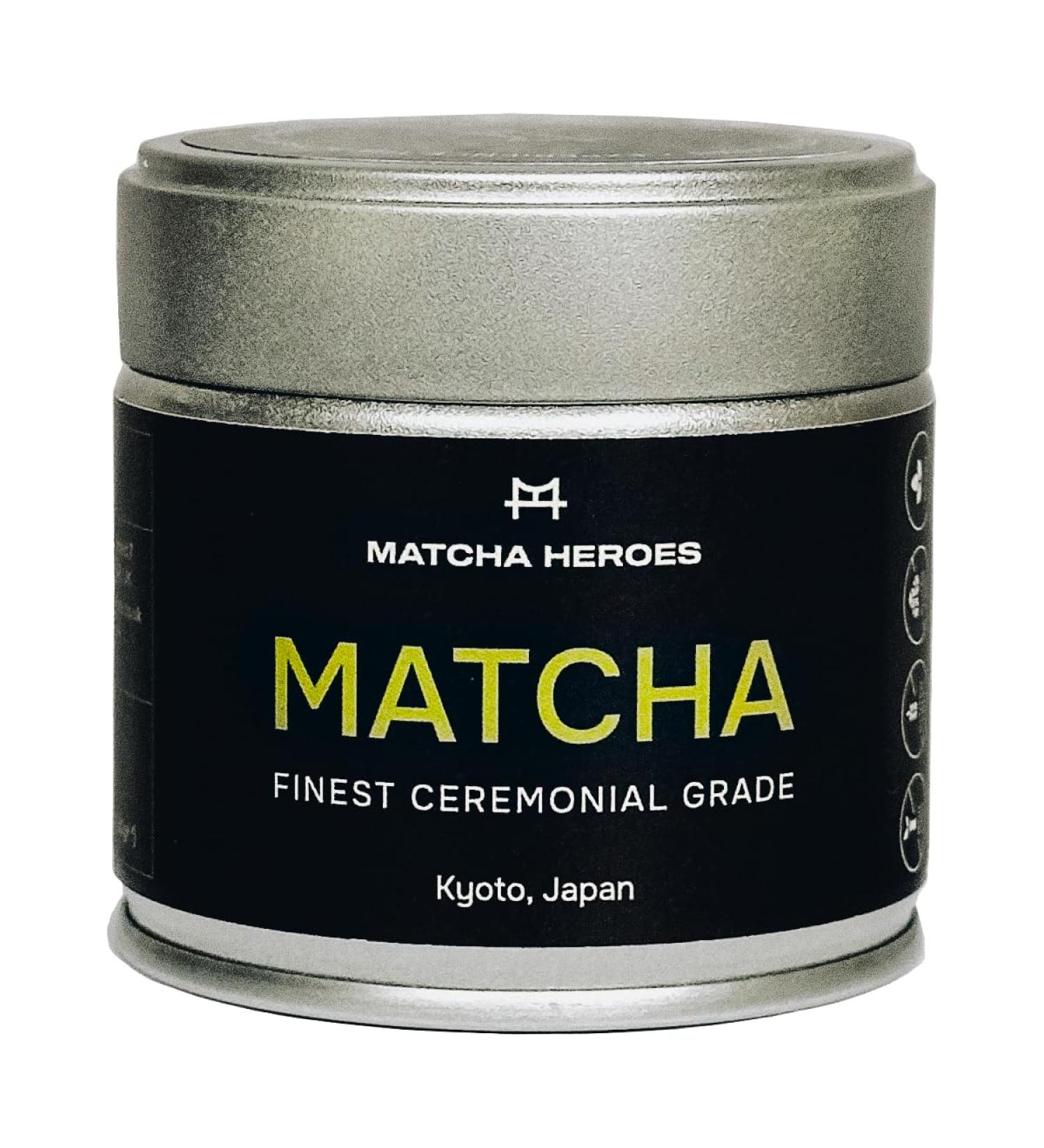 Premium Ceremonial Grade Matcha Green Tea Powder | Delicate Rich Flavor | Kyoto, Japan | 30g Sealed Tin - Buy Online on SooperMarket.com