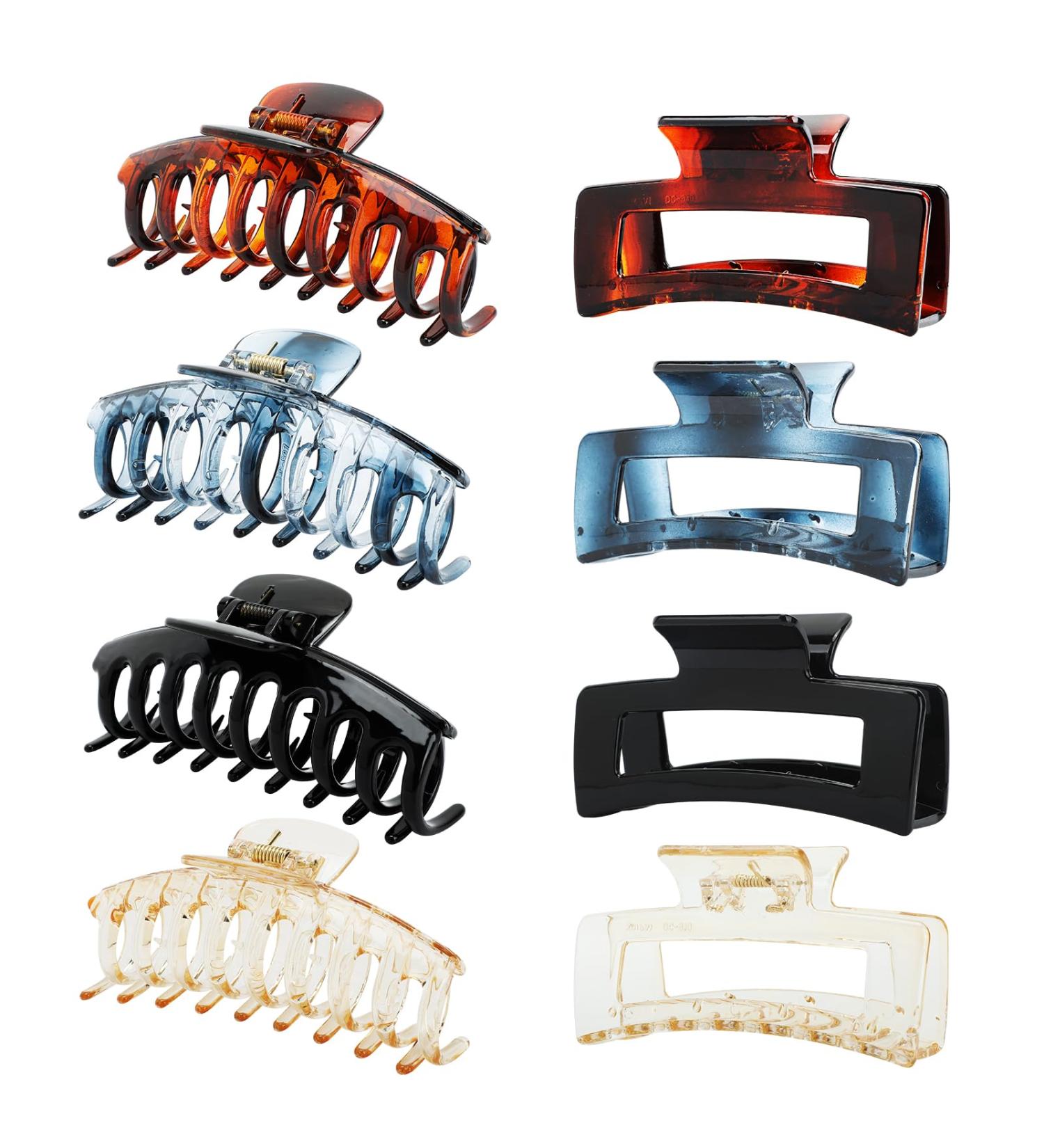 Zou.Rena Big Claw Clips for Thick Hair - 4.3 Inch Slipproof Glossy Hair Clips for Women & Girls - Strong & Shiny Long Hair Accessories - Buy Online on SooperMarket.com