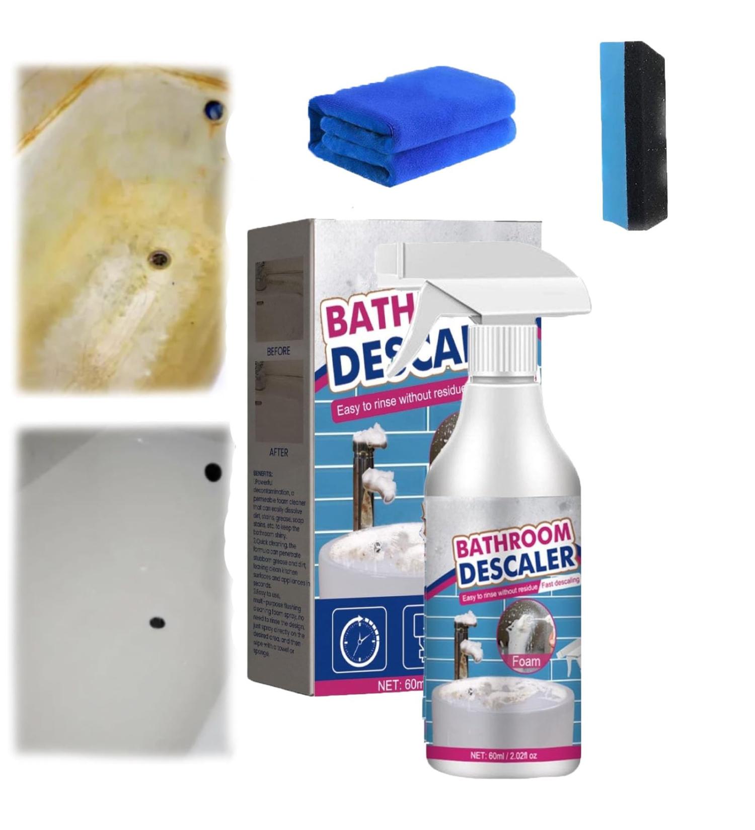 Stubborn Stains Cleaner Bathroom Foam Cleaner Spray All-Purpose Bathroom Descaler Foam Spray Powerful Descaling Cleaning Agent for Bathroom Toilet Bath Shower Glass (1Pcs) - Buy Online on SooperMarket.com