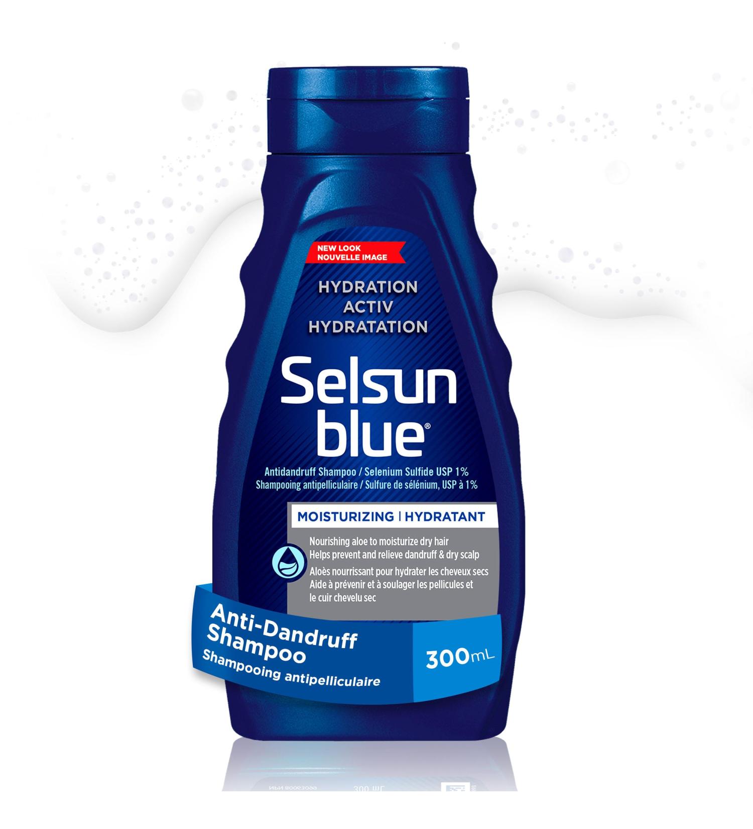 Selsun Blue ACTIV Hydration Anti-Dandruff Shampoo 300mL Controls Dandruff and Flaking Moisturizes Scalp - Buy Online on SooperMarket.com