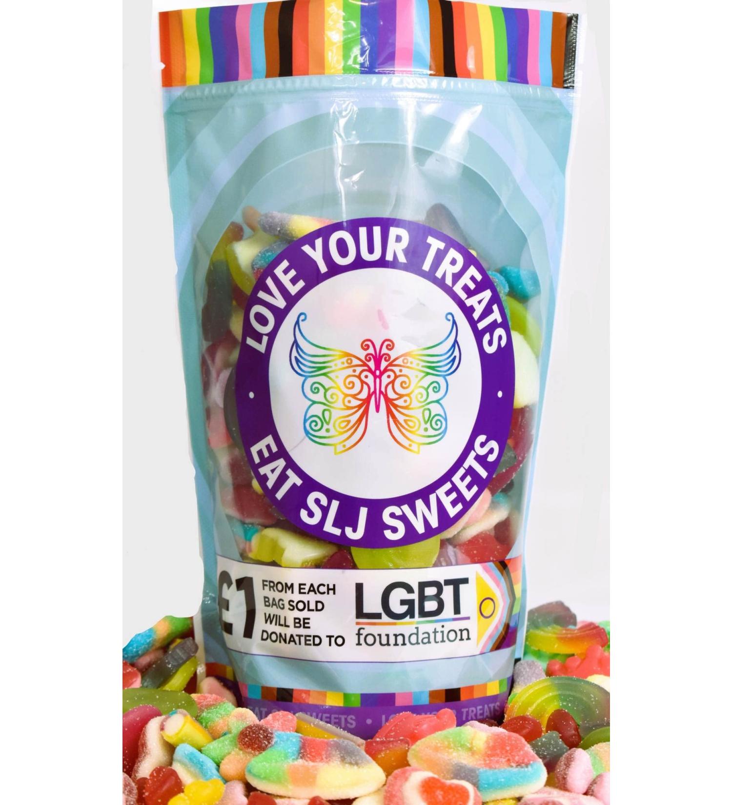 Large Resealable Pouch of LGBTQIA+ Pride Rainbow Sweet Assortment Pick n Mix Sweets Gift Bag - Large Pouch of Sour Chewy Gummy Candy Jelly Treats in corporation with the LGBT Foundation - Buy Online on SooperMarket.com