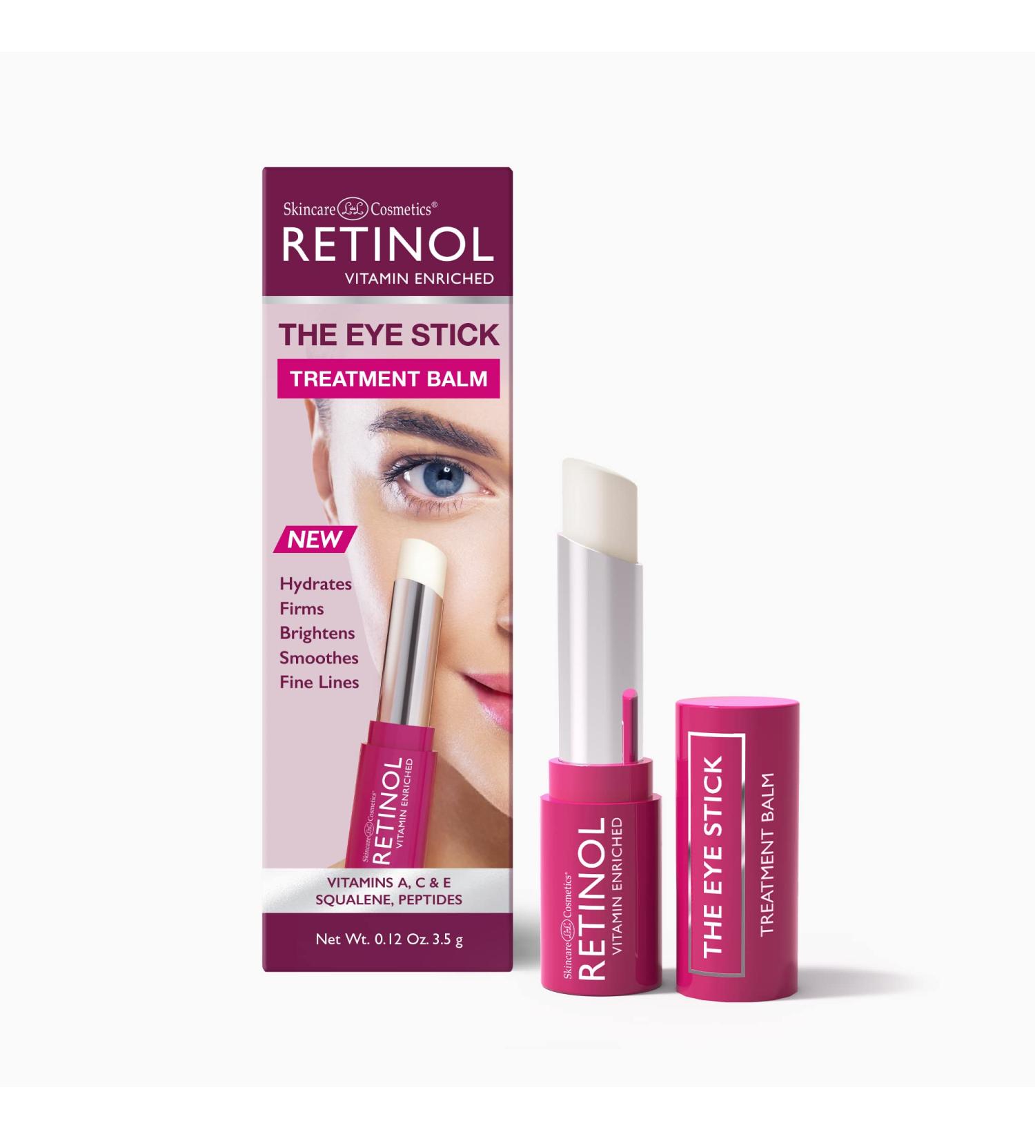Retinol Anti-Aging Eye Stick Treatment Balm | Hydrates, Firms, Brightens, Smooths Fine Lines | Vitamin A, C, E | Youthful Eyes Secret - Buy Online on SooperMarket.com