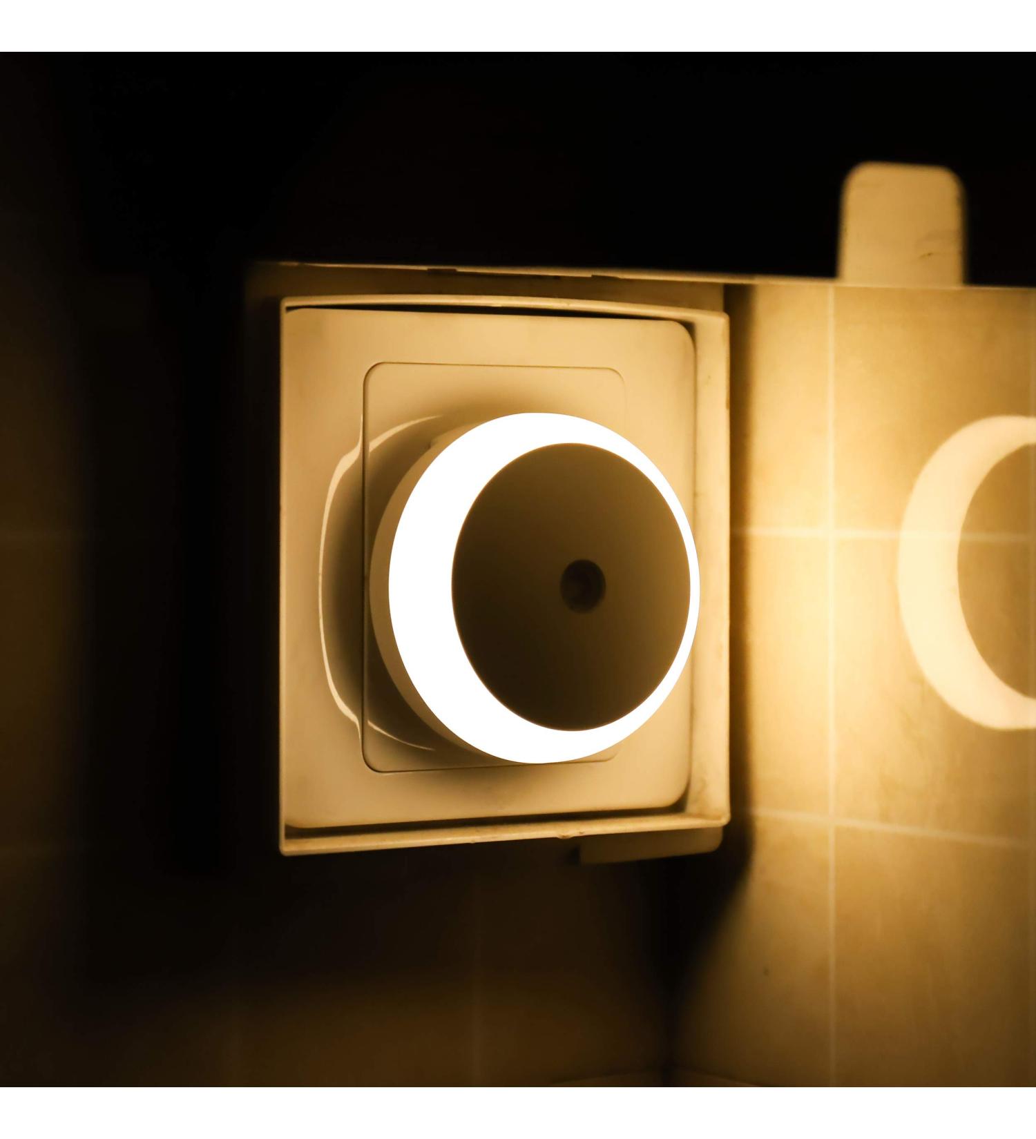 Smart Night Plug & Socket Light with Twilight Sensor - Energy-Efficient Warm White LED 2 Pack for Bedrooms Bathroom & Kitchen - Buy Online on SooperMarket.com