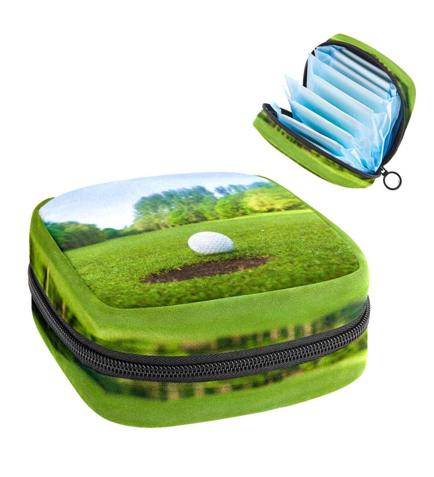 Anna Cowper Sport Golf Ball Sanitary Napkin Storage Bag | Portable Period Pouch for Women Teen Girls | Multi-colored - Buy Online on SooperMarket.com