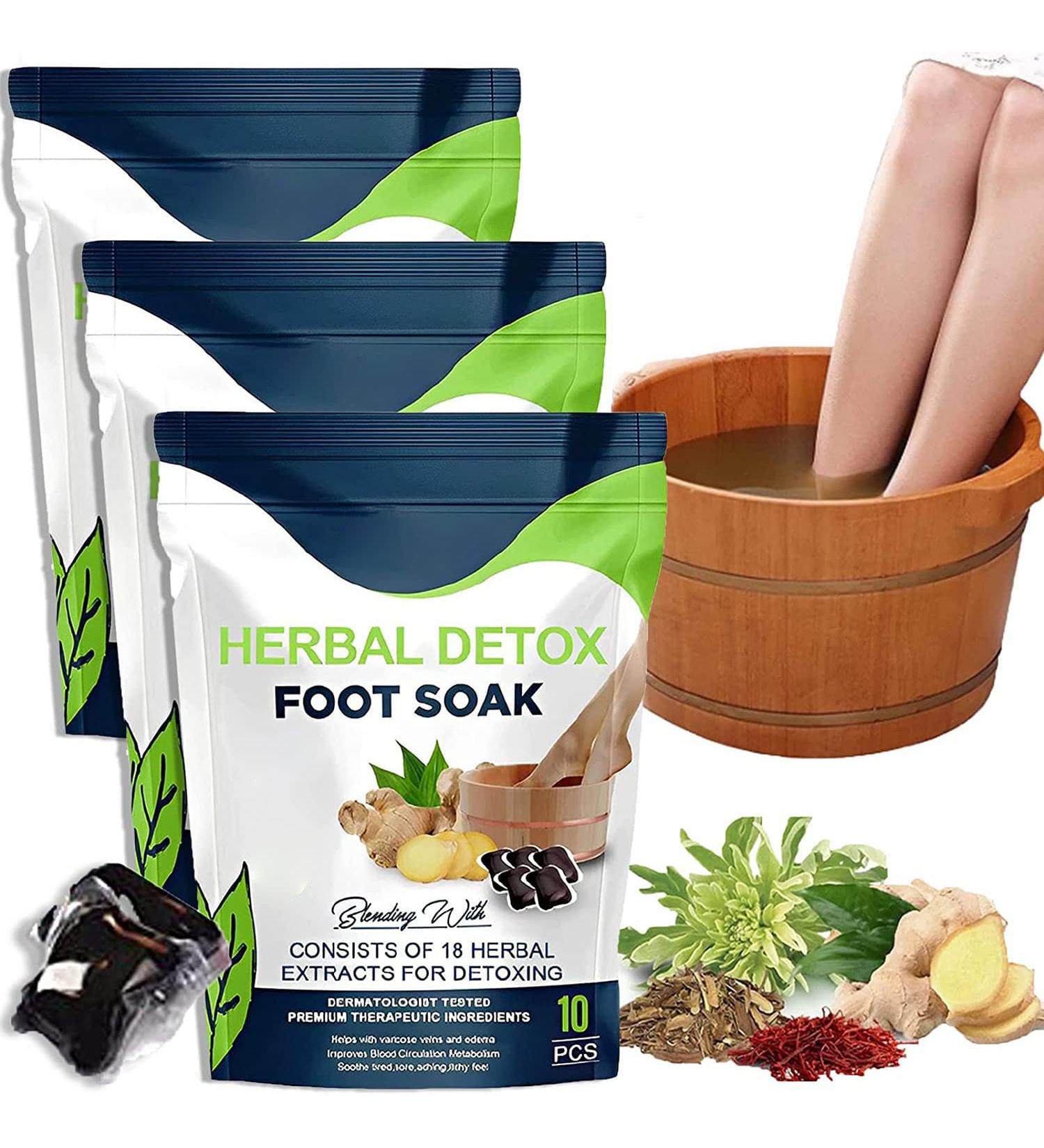 Oveallgo Pro Herbal Detox Foot Soak Beads Herbal Detox Cleansing Foot Soak Beads Herbal Detox Origin Foot Soak Beads Relieve Foot Pressure and Improve Sleep (3 Box) - Buy Online on SooperMarket.com