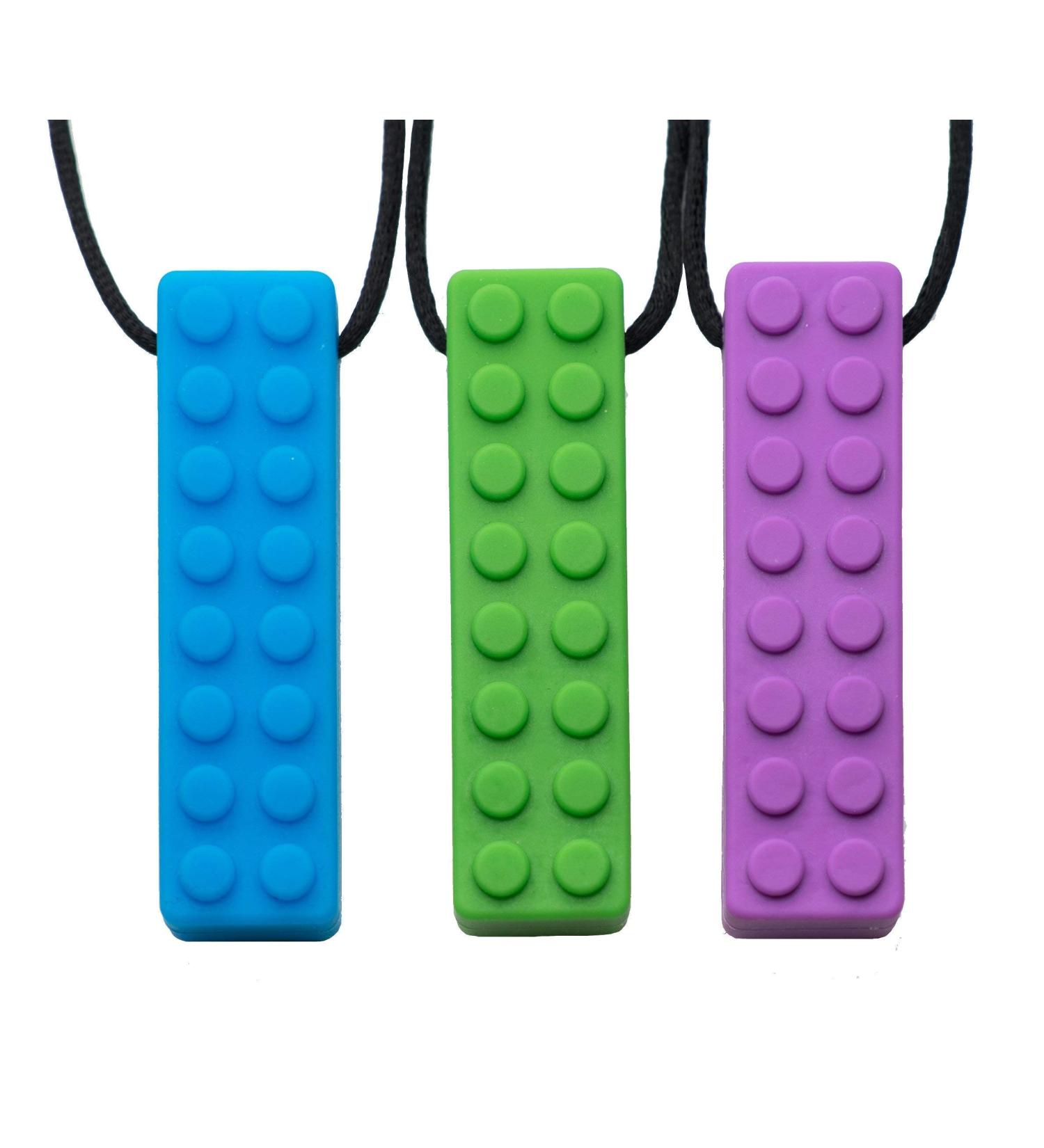 Tilcare Chew Chew Chew Sensory Chewing Necklace for Kids & Adults - Durable Silicone Teething Jewelry for Autism - 3 Pieces (1 Pack) - Buy Online on SooperMarket.com